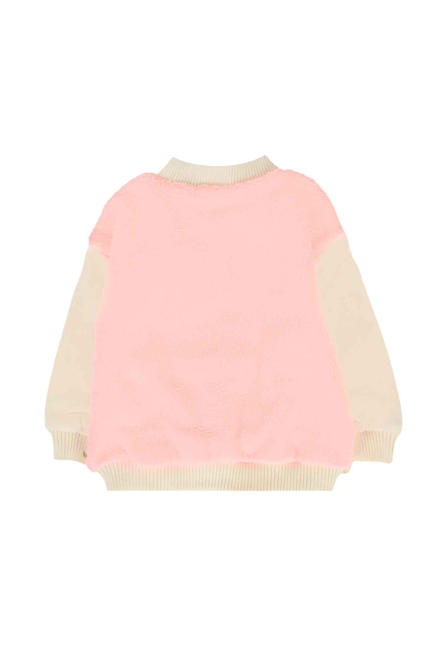 Billieblush Pink Bomber Jacket For Baby Girl With Sheep In Pink