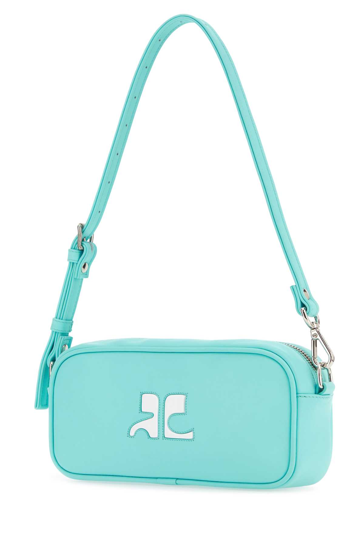 Shop Courrèges Tiffany Leather Shoulder Bag In 7017