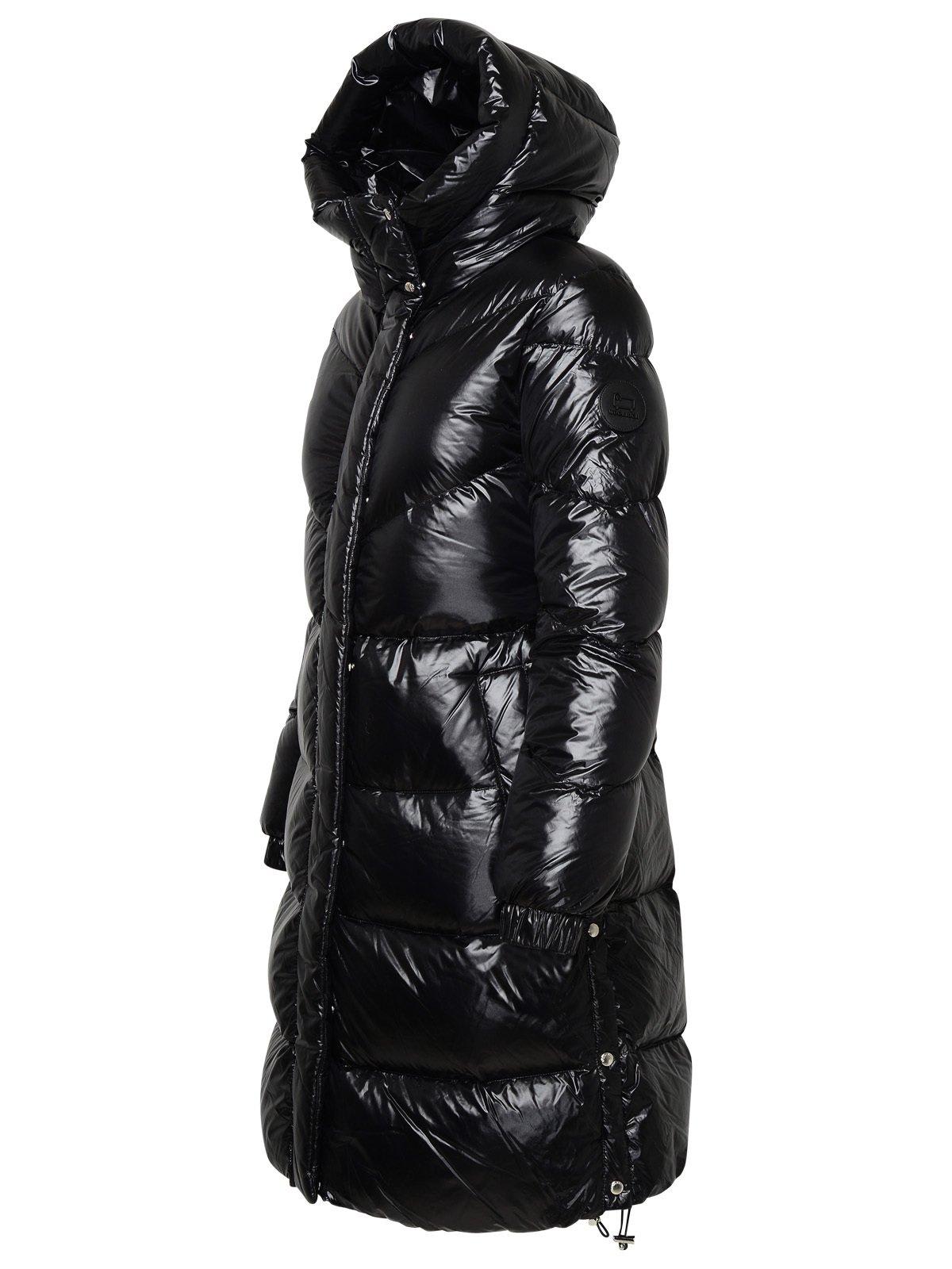 Shop Woolrich Padded Hooded Coat In Black