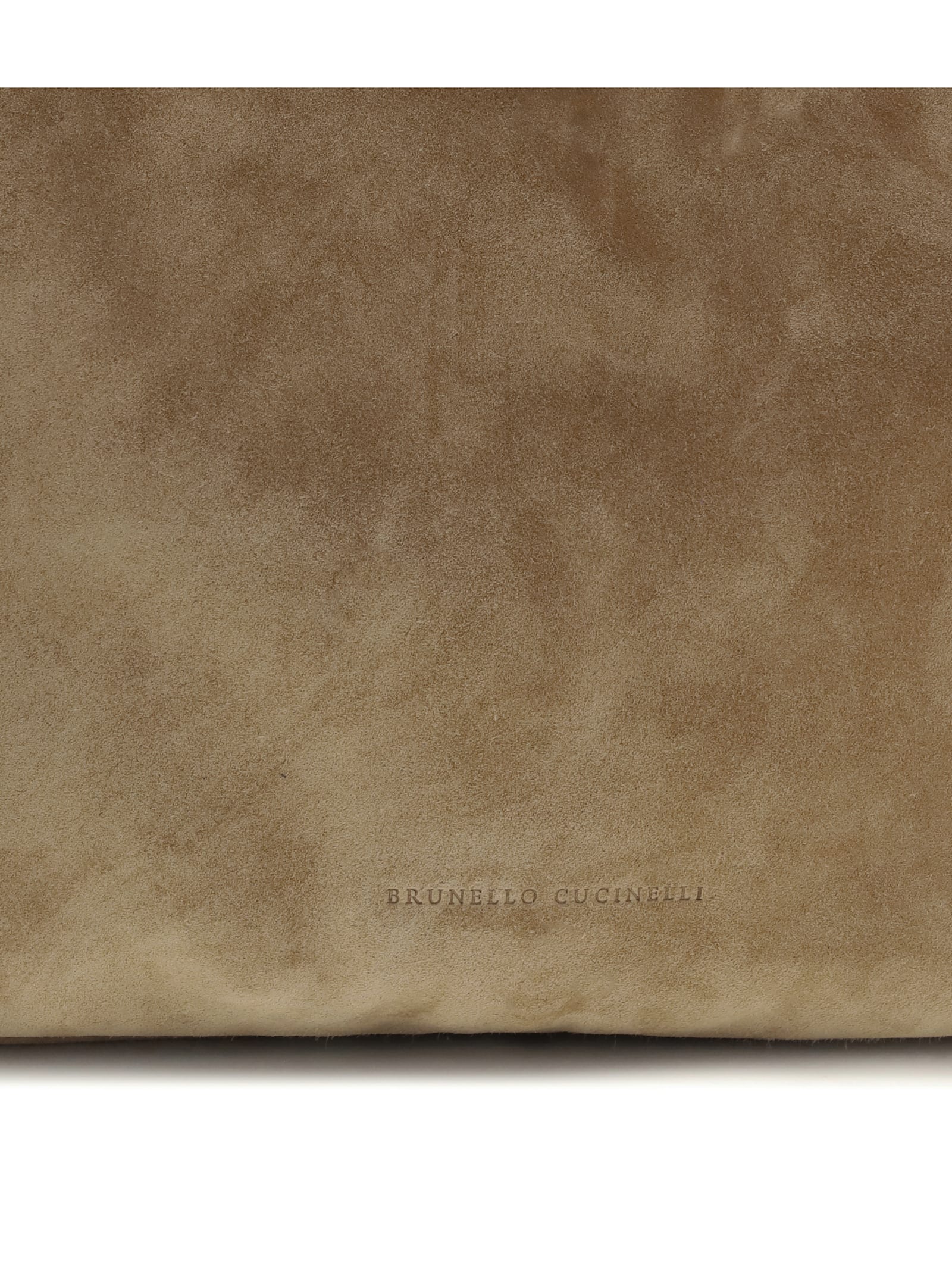 Brunello Cucinelli Women Suede Shoulder Bag In Brown