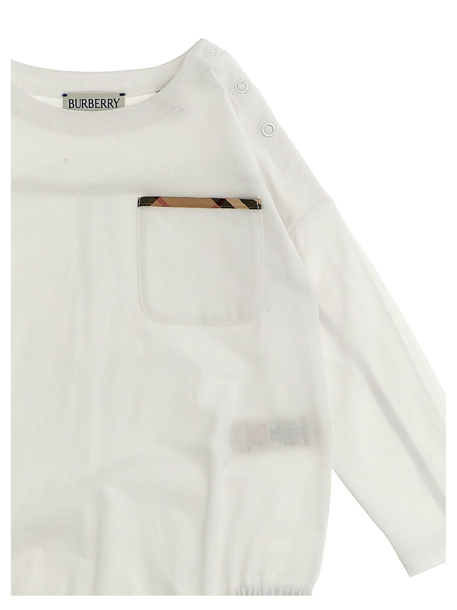 Shop Burberry Arden Bodysuit In White