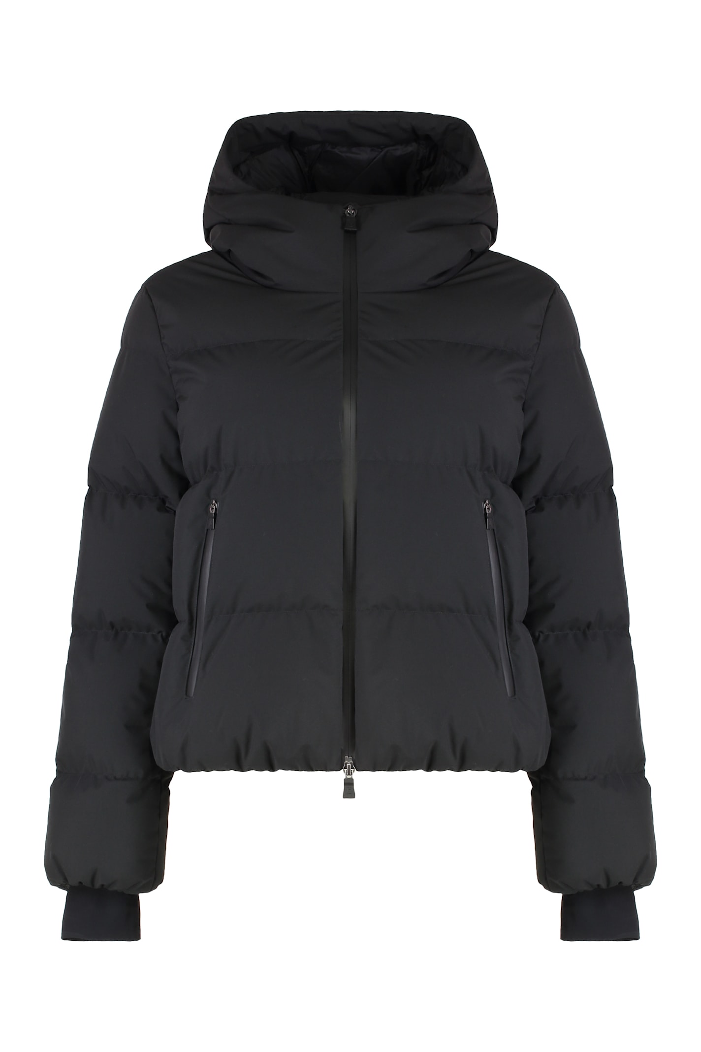 Herno Short Down Jacket With Hood In Black