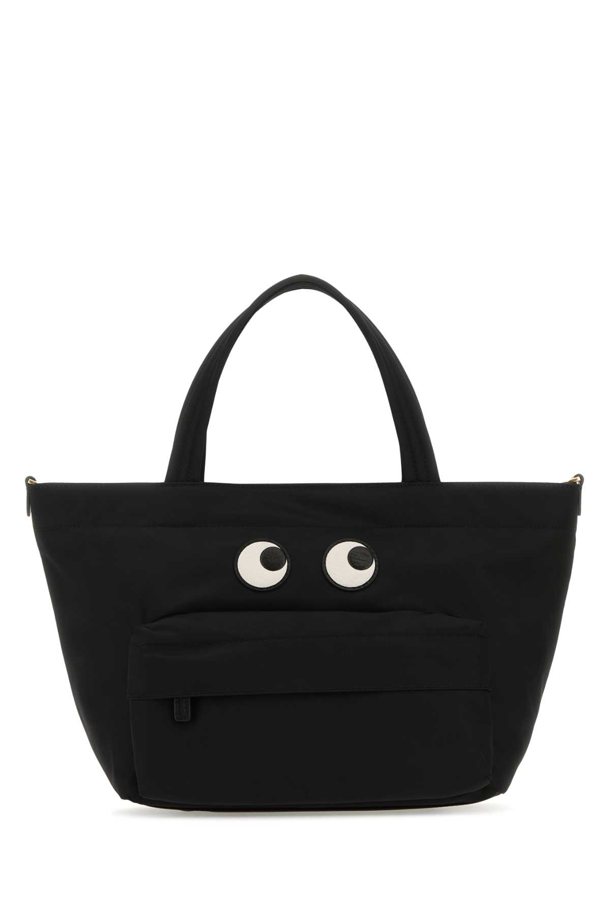 Black Nylon Mini Eyes Handbag