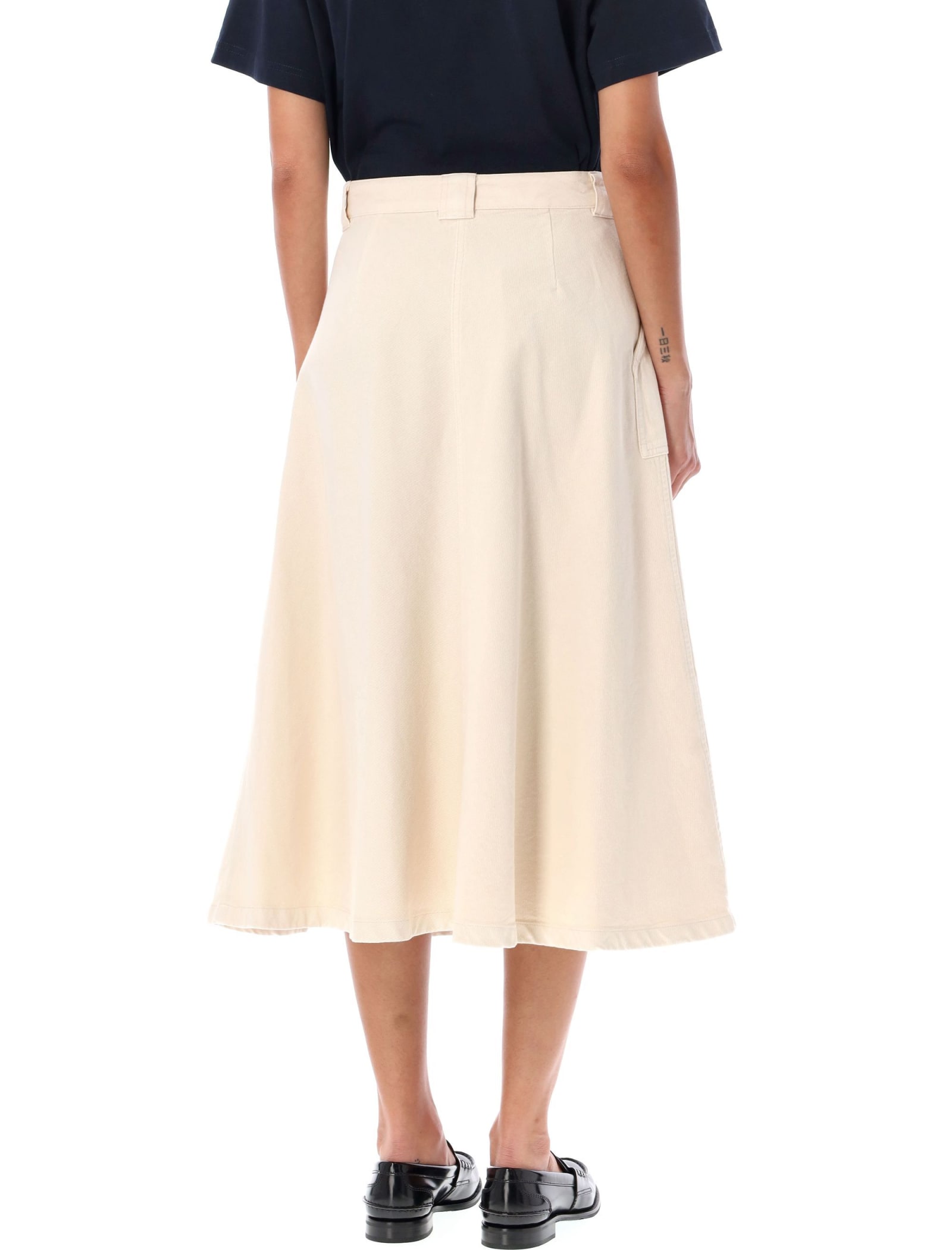 Shop Apc Laurie Skirt In Ecru