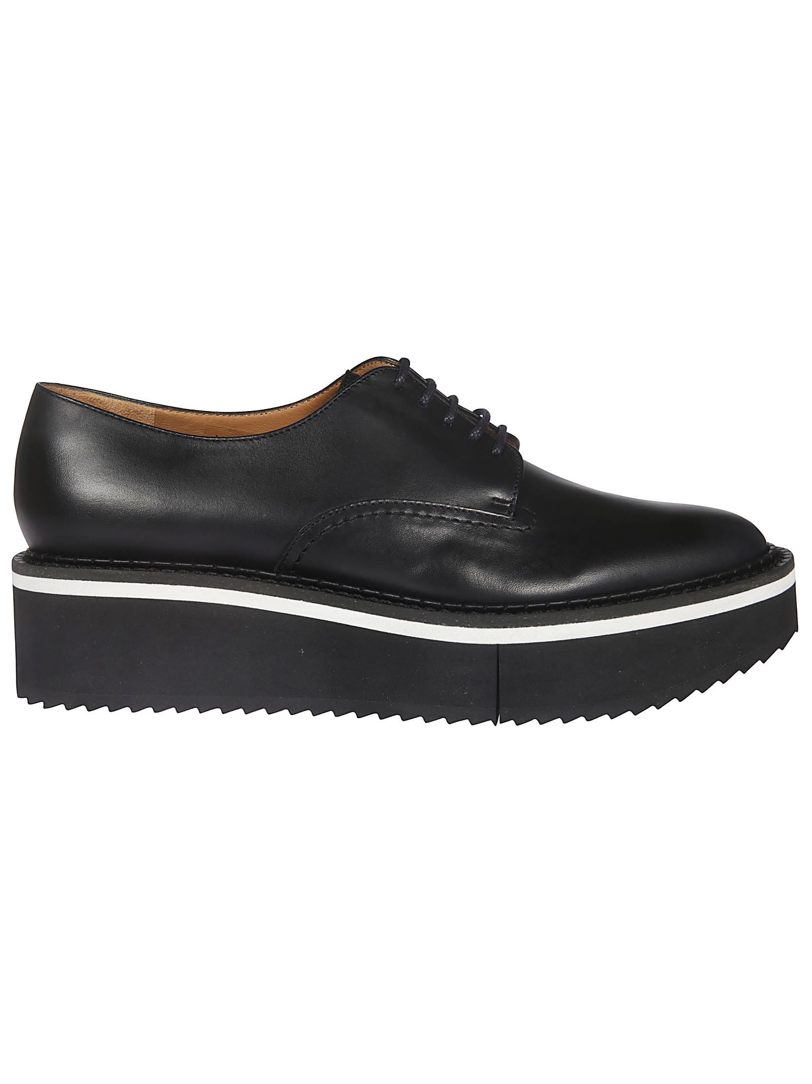 Robert Clergerie Berlin Platform Lace-Up Shoes In Black | ModeSens
