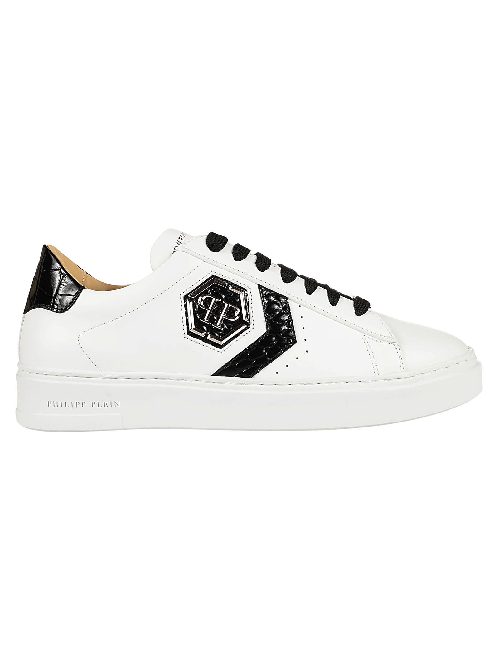 Shop Philipp Plein Hexagon Low Top Sneakers In Black