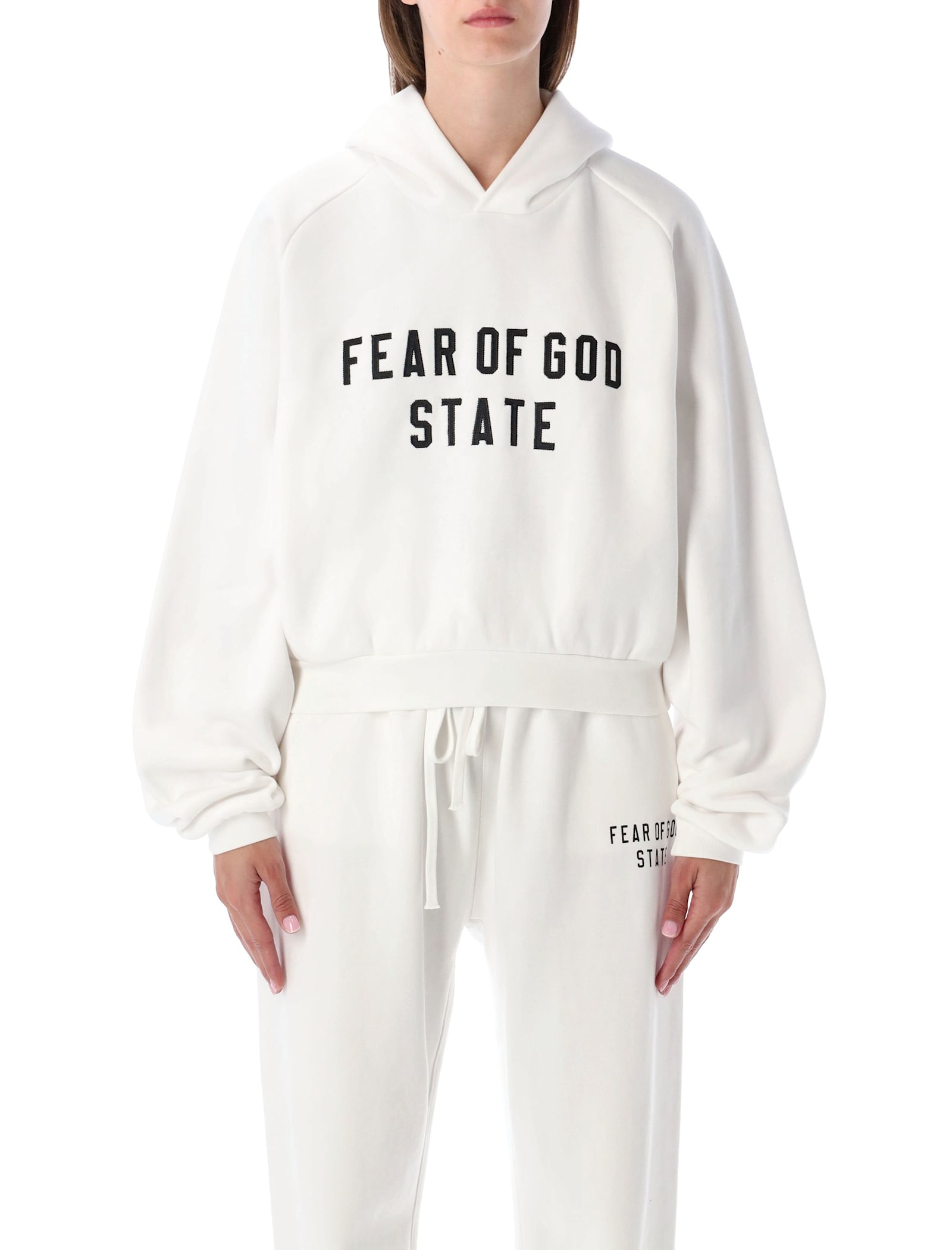 Fear Of God Essentials Modern Fit Hoodie In White