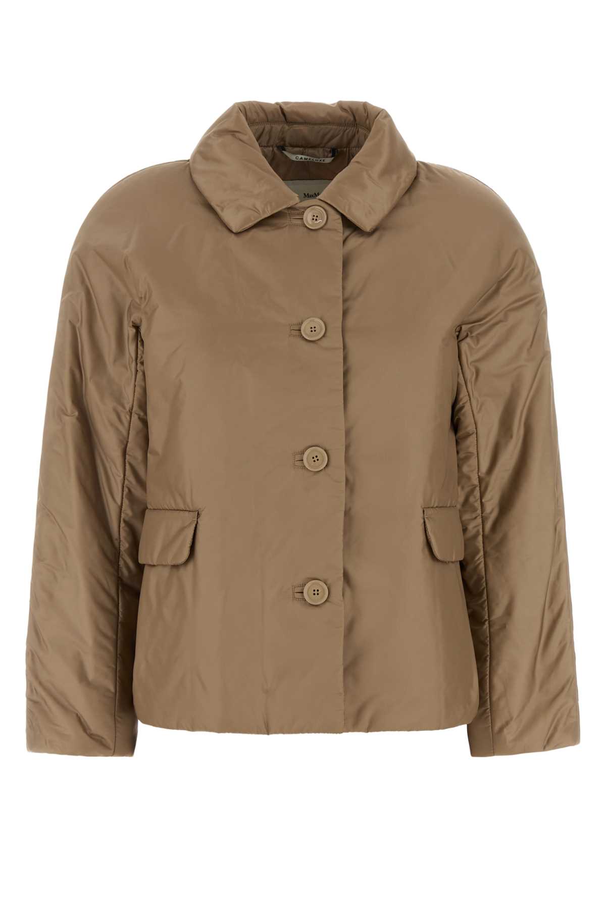 Max Mara The Cube Camel Polyester Greens Padded Jacket