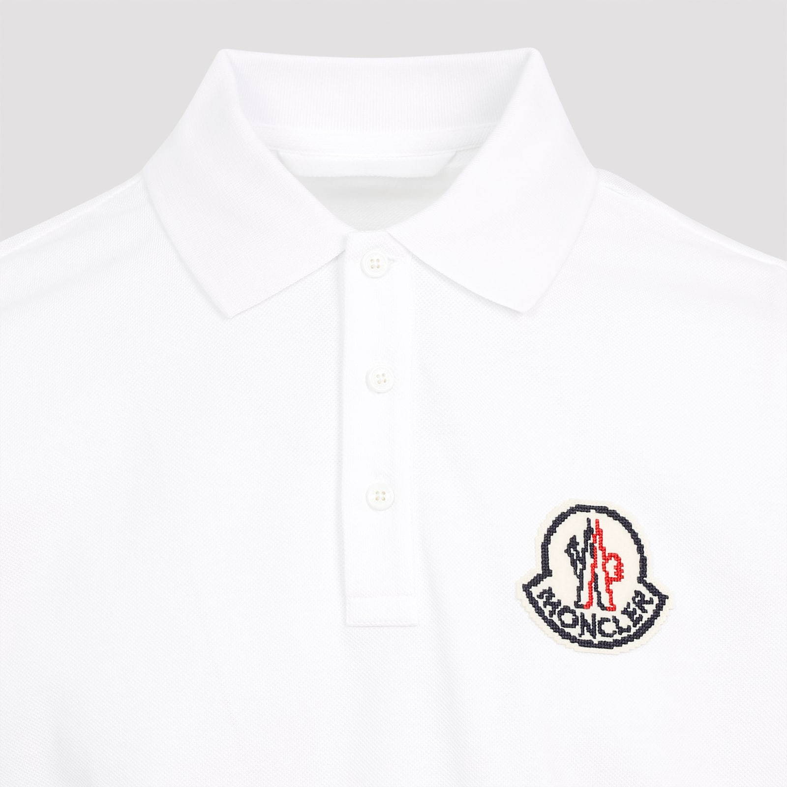 Shop Moncler Ss Polo T-shirt In A White