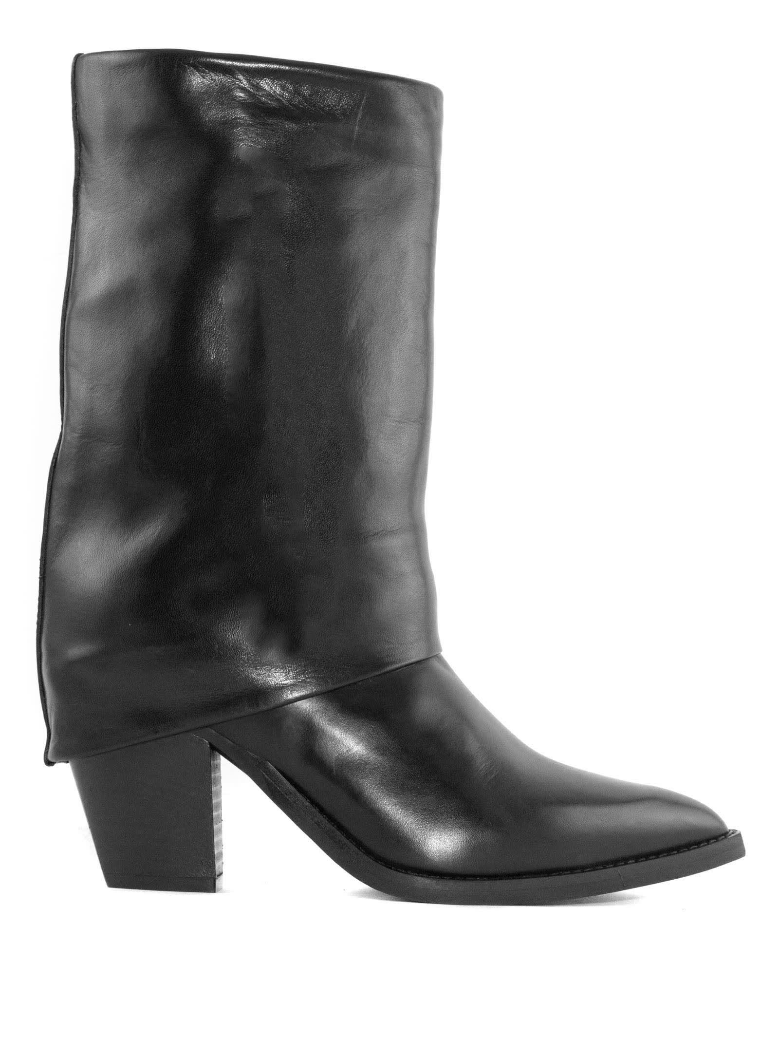 Black Leather Boot