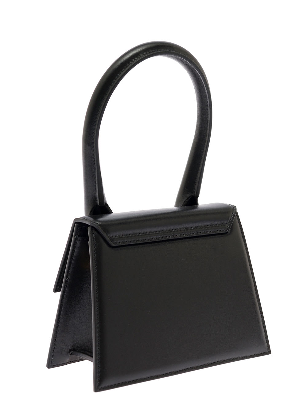 le Chiquito Moyen Black Handbag In Leather Woman