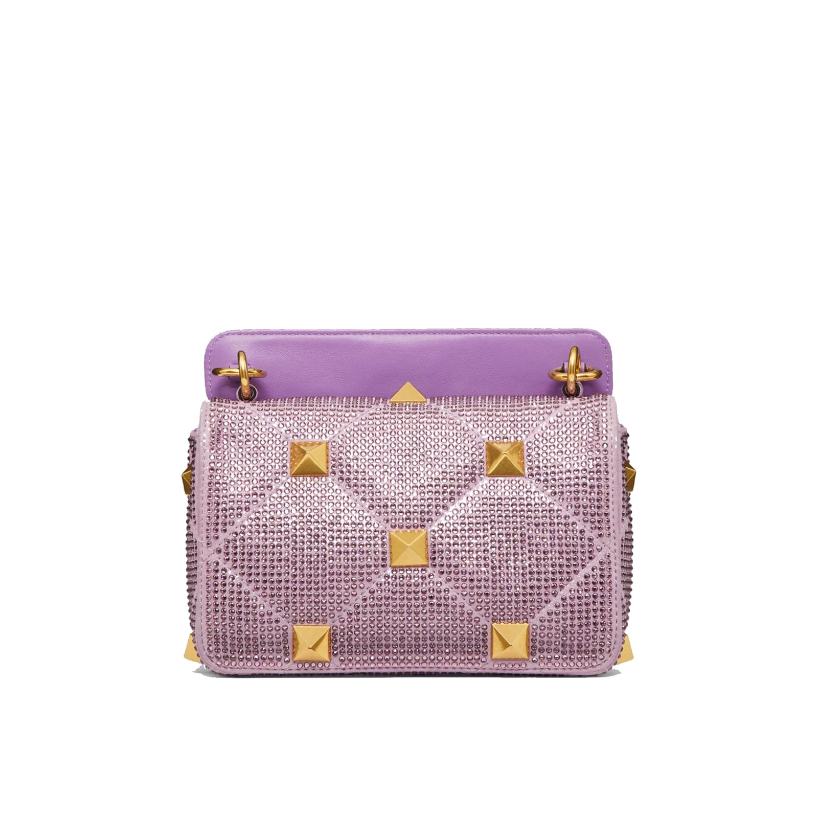 Shop Valentino Garavani Roman Stud Handbag In Pink