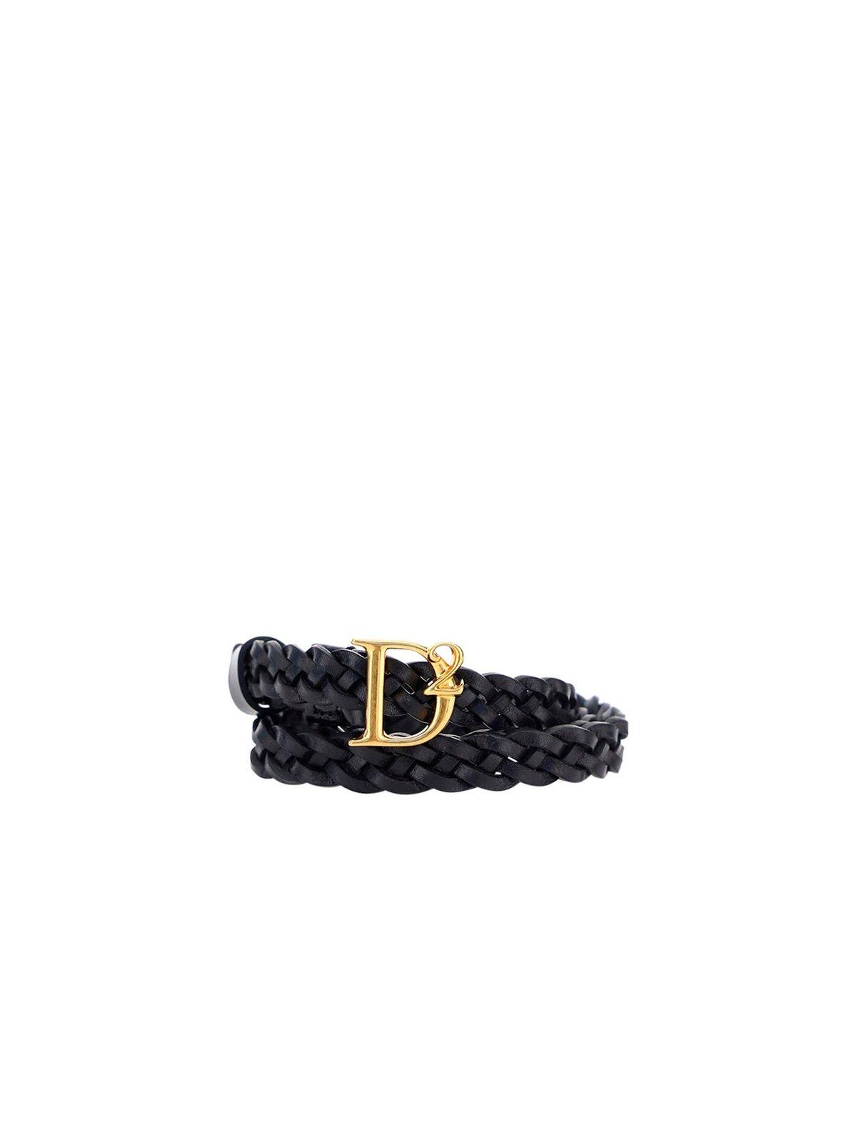 Shop Dsquared2 Braided Buckle Belt In Nero