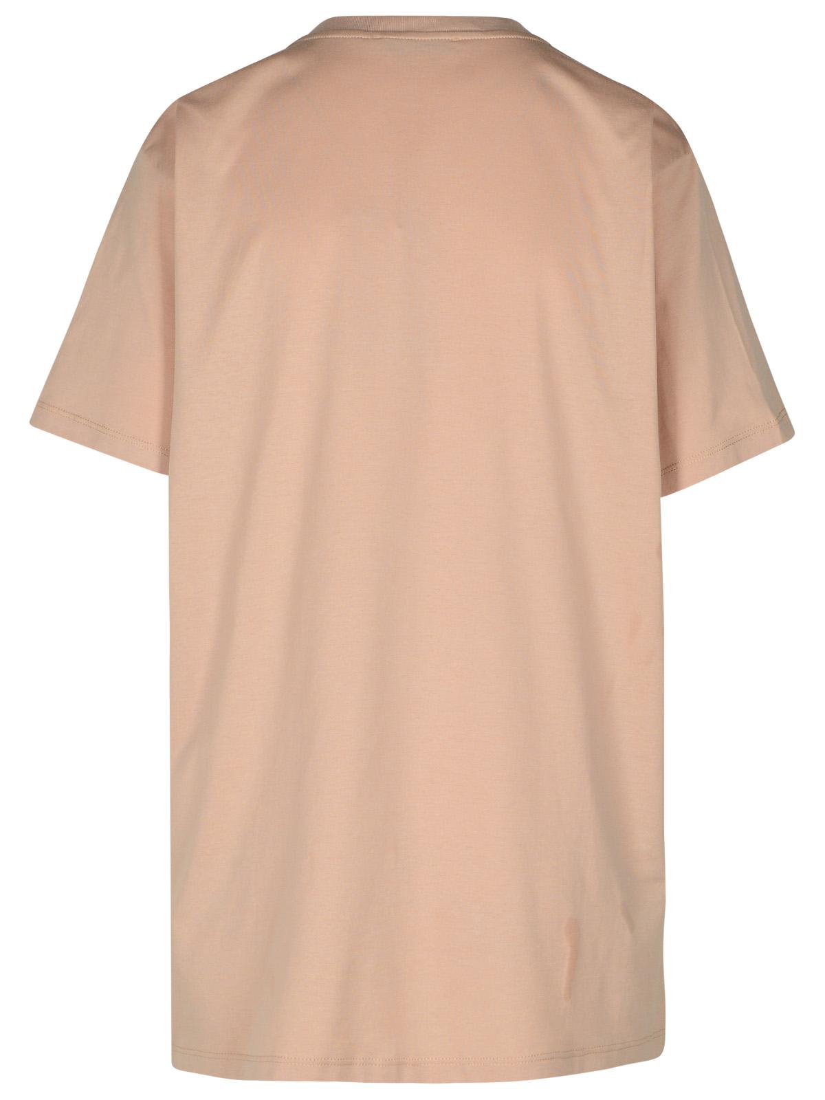 Shop Max Mara Mango Nude Cotton T-shirt