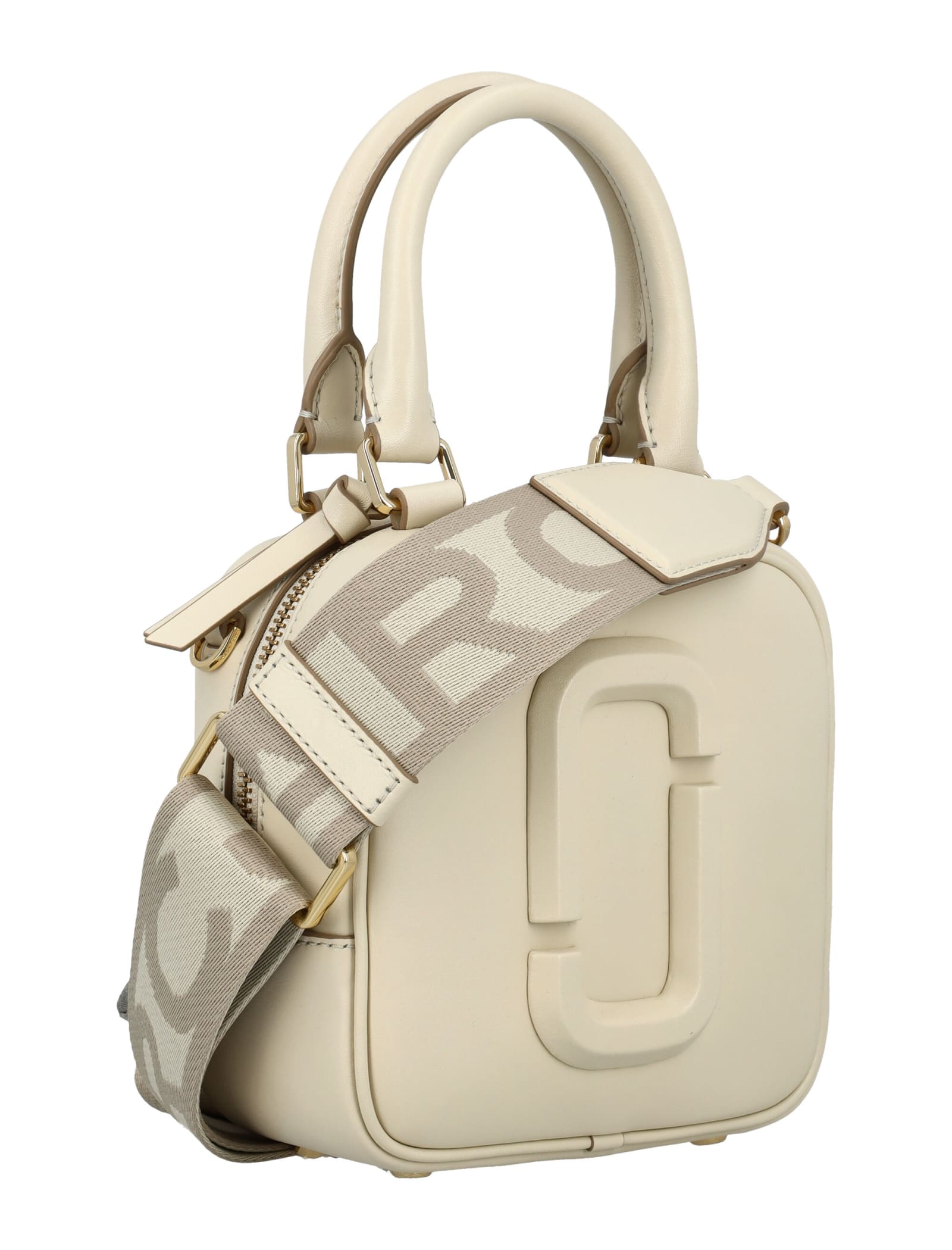 Shop Marc Jacobs The Cube Shoulder Bag In Cloud White