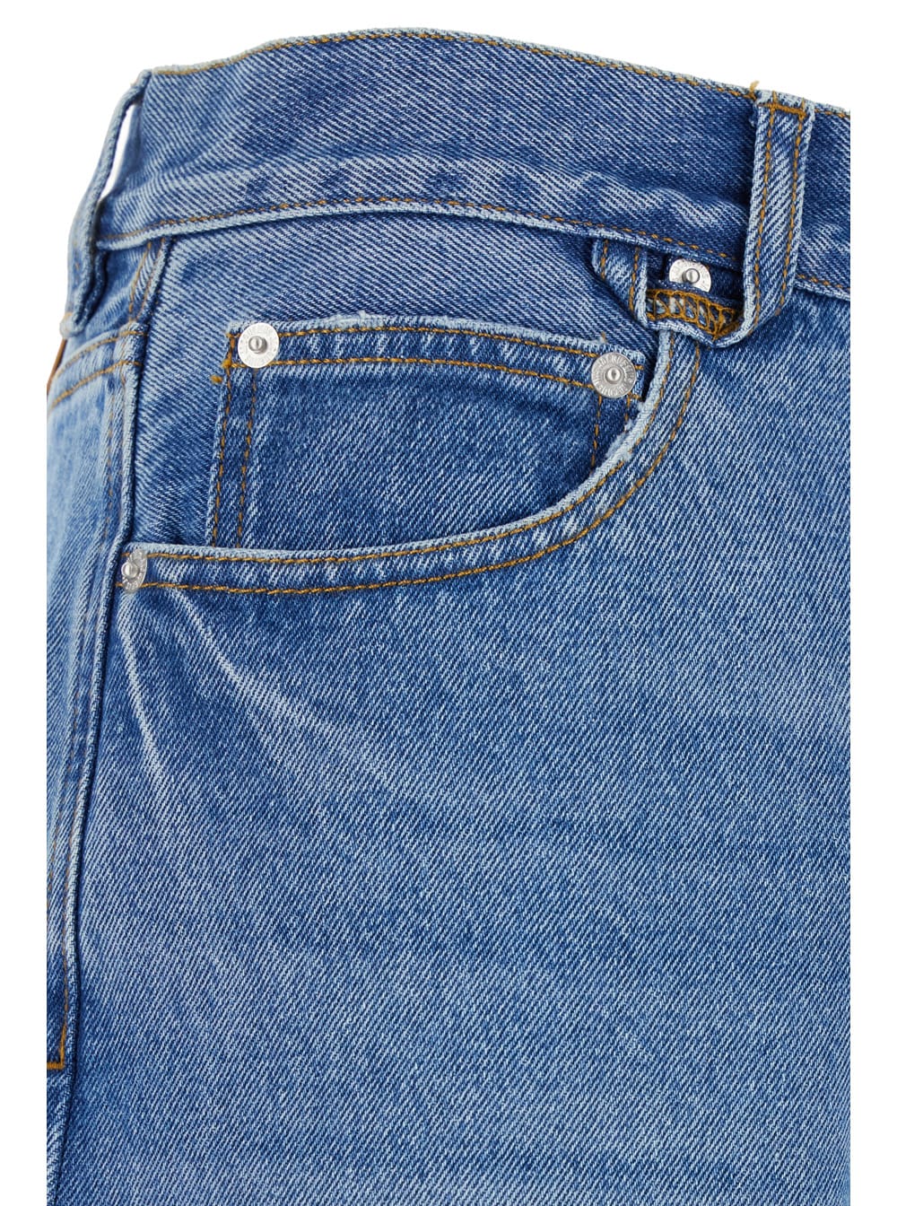 Shop Jacquemus Le De Nimes Droit Light Blue Five-pocket Jeans With Logo Patch In Cotton Denim Man