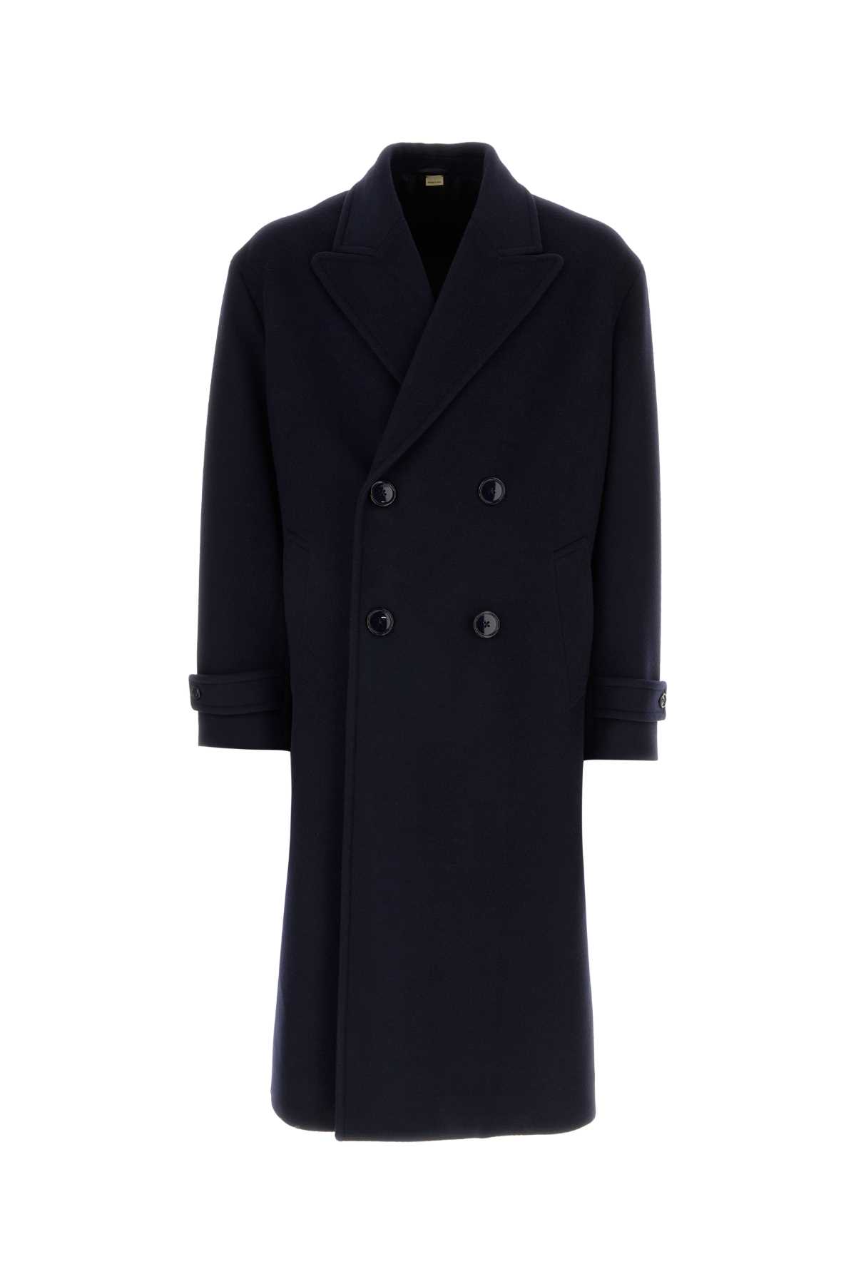 Shop Gucci Midnight Blue Wool Coat In Bracknell