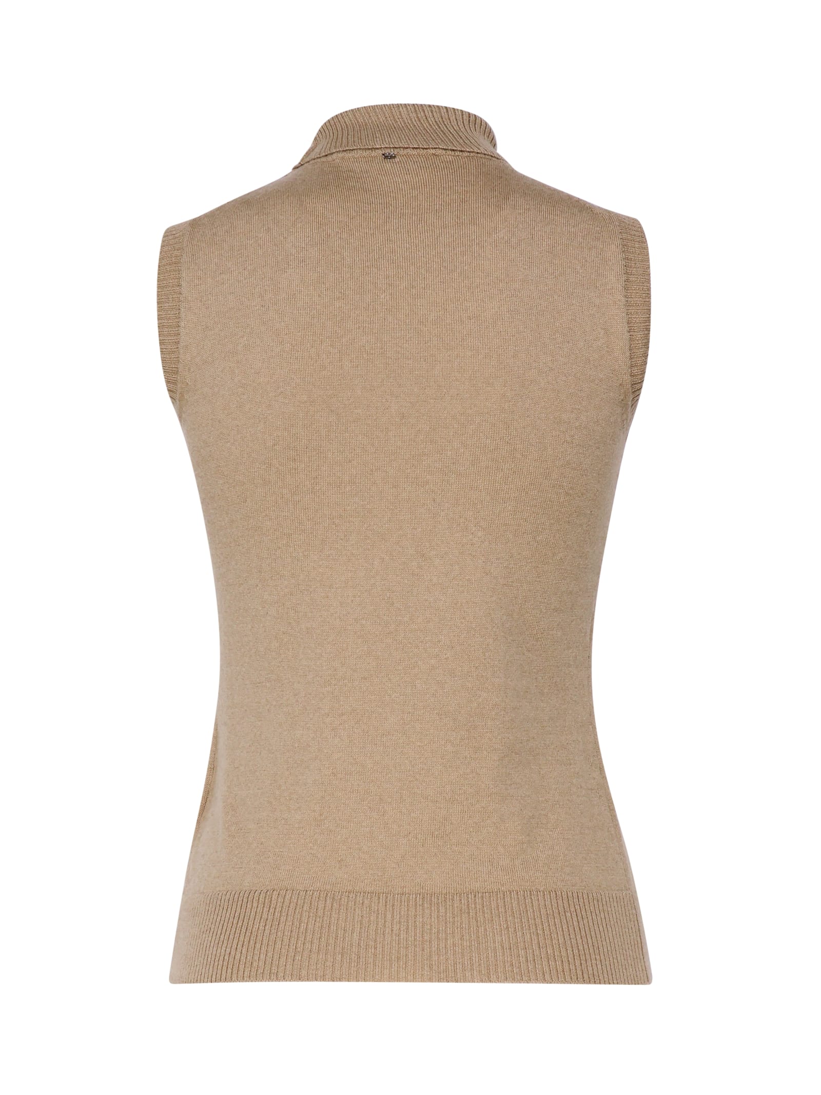 Shop Sportmax Ardenza Top With Turtelneck In Camel