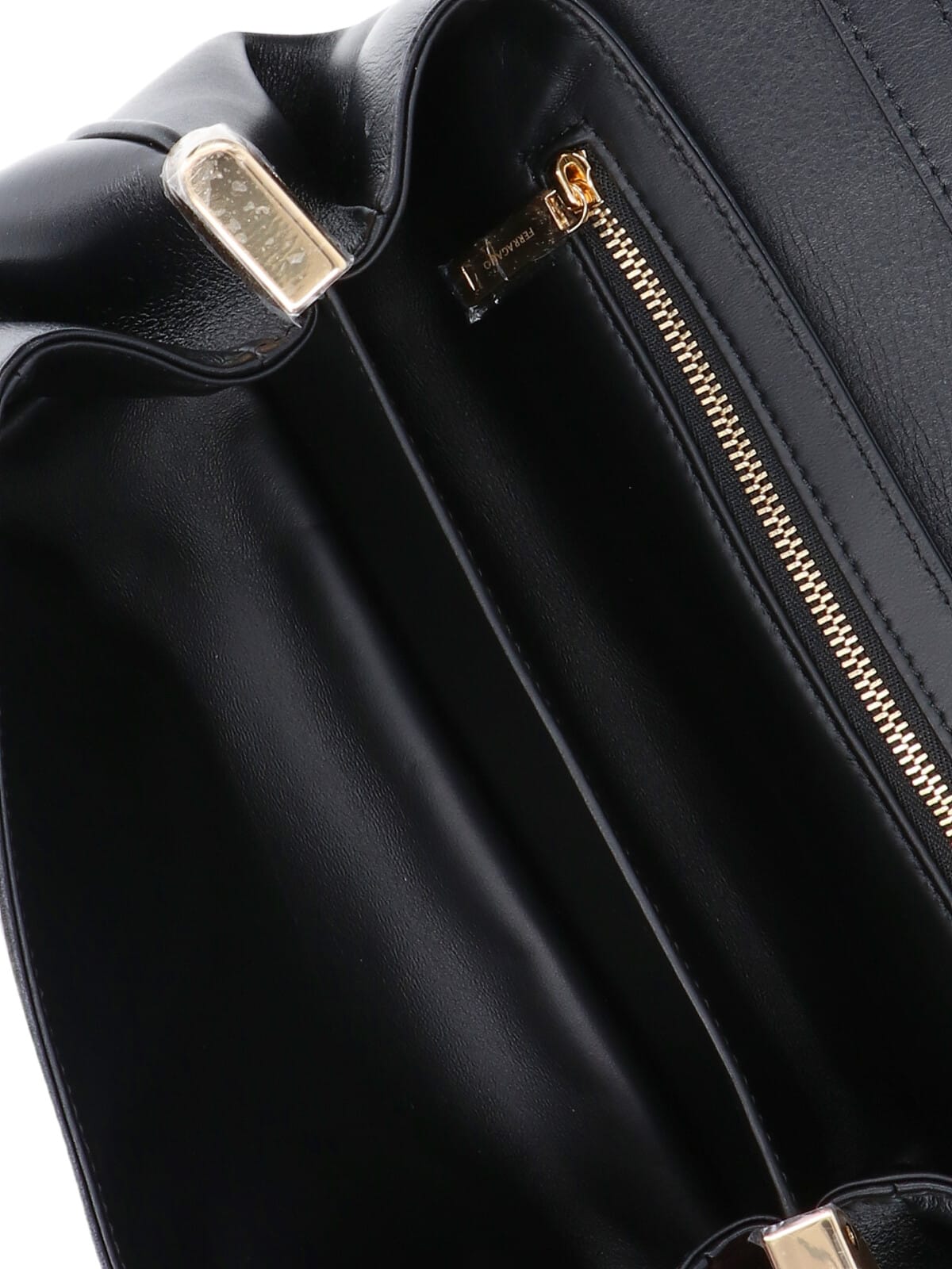 Shop Ferragamo Gancini Small Crossbody Bag In Black