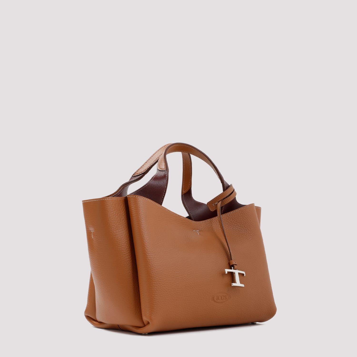 TOD'S BAULETTO SACCA GRAINED LEATHER BAG 