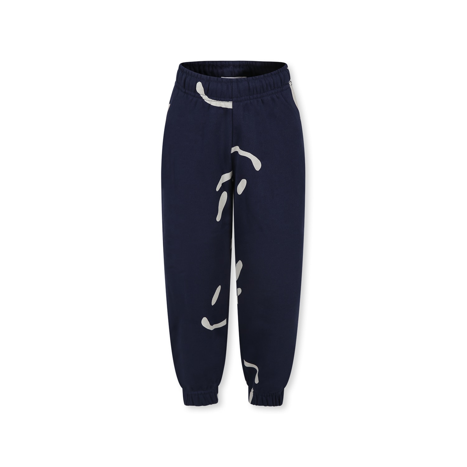 Molo Blue Trousers For Kids With Smiley