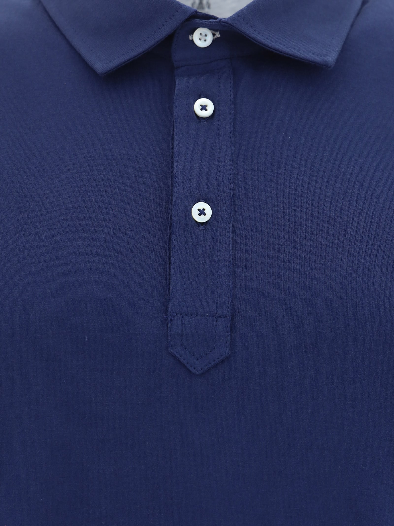 Shop Brunello Cucinelli Polo Shirt In Blu Indigo