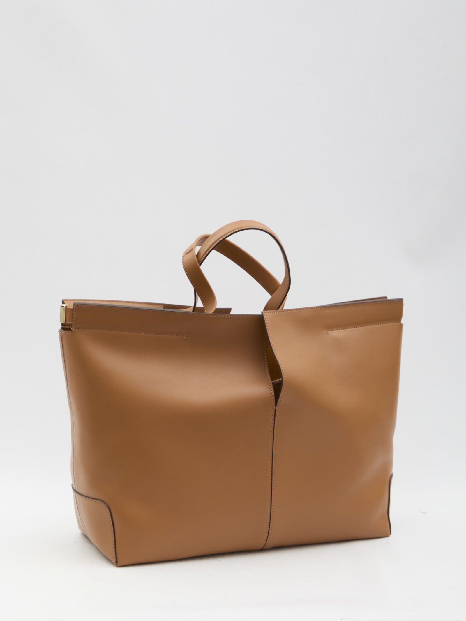 Shop Tod's Medium Tods Di Folio Bag In Brown