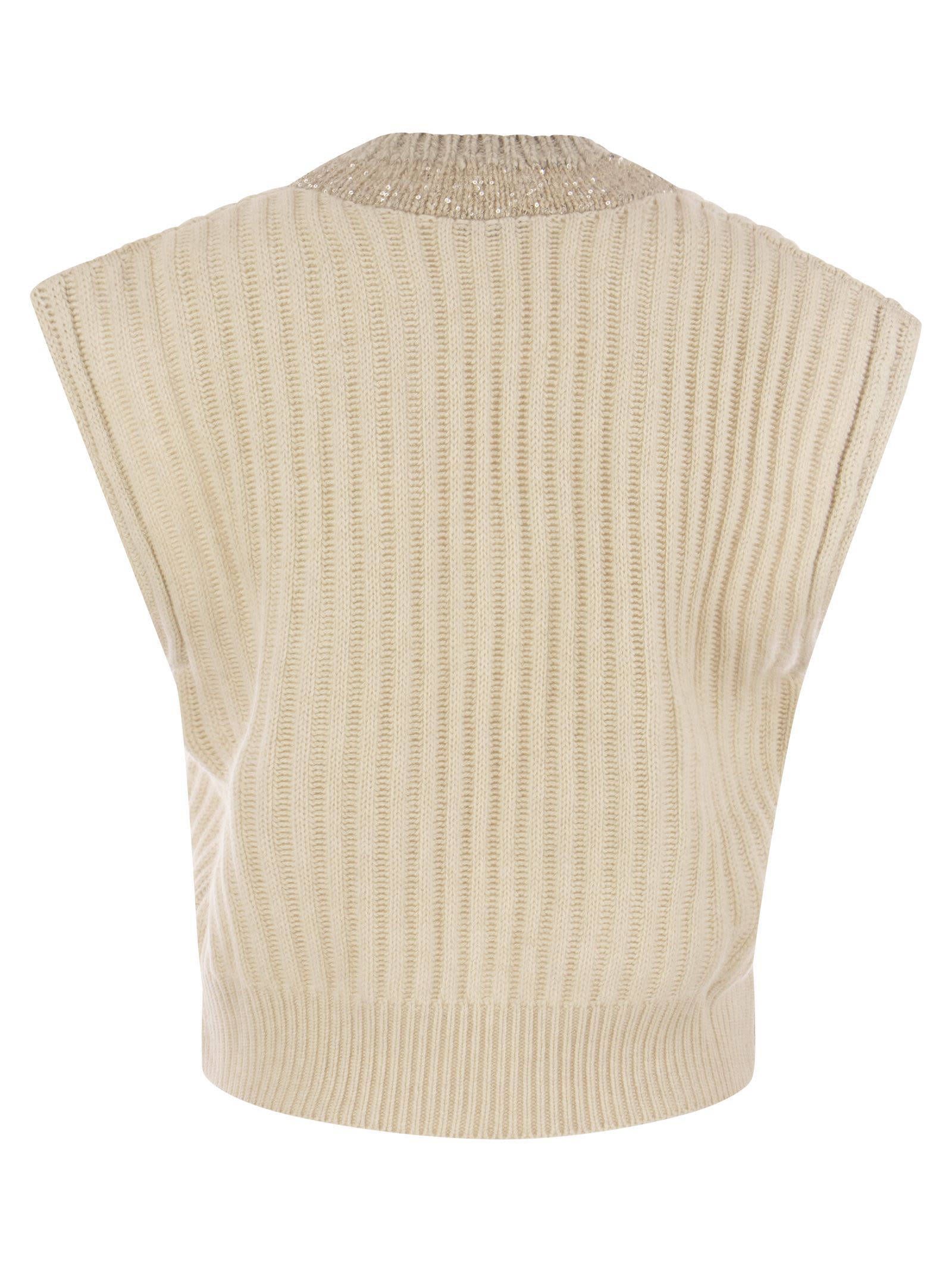 NWT $3499 Brunello Cucinelli Women 100% Cashmere Stripe Knit patch