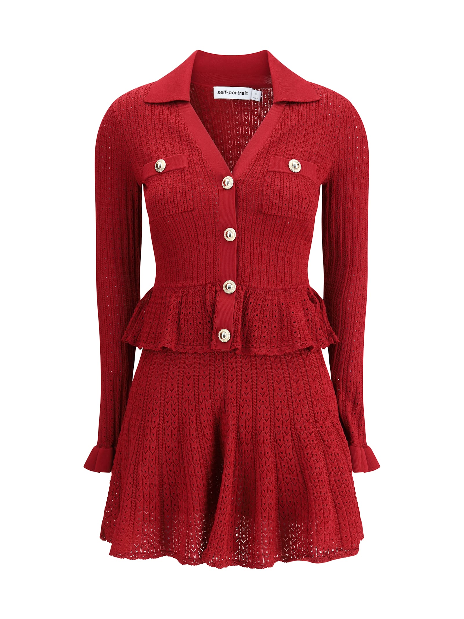 Pointelle Knit Short Dress