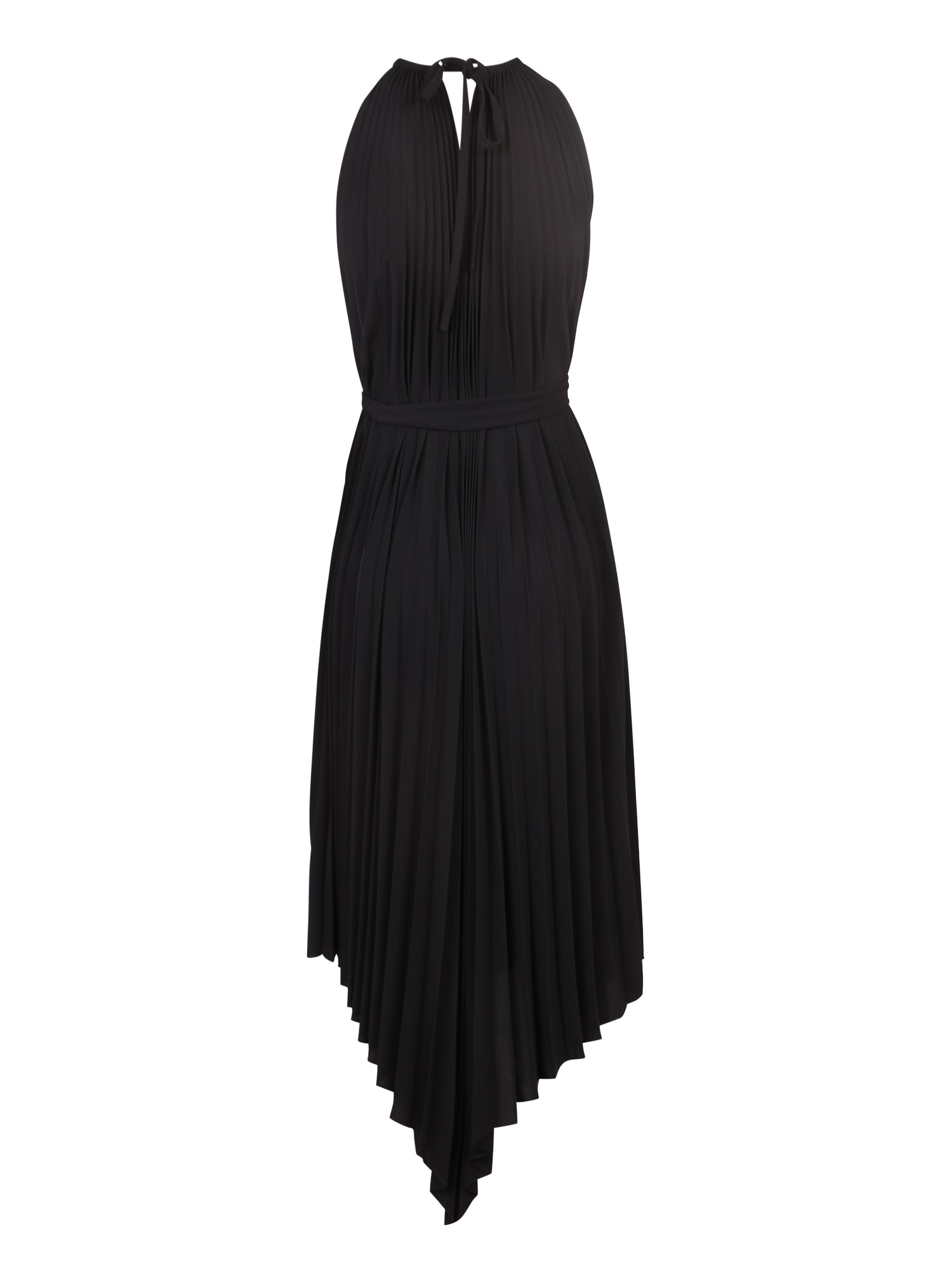 Shop Alexandre Vauthier Pleated Midi Dress In Black