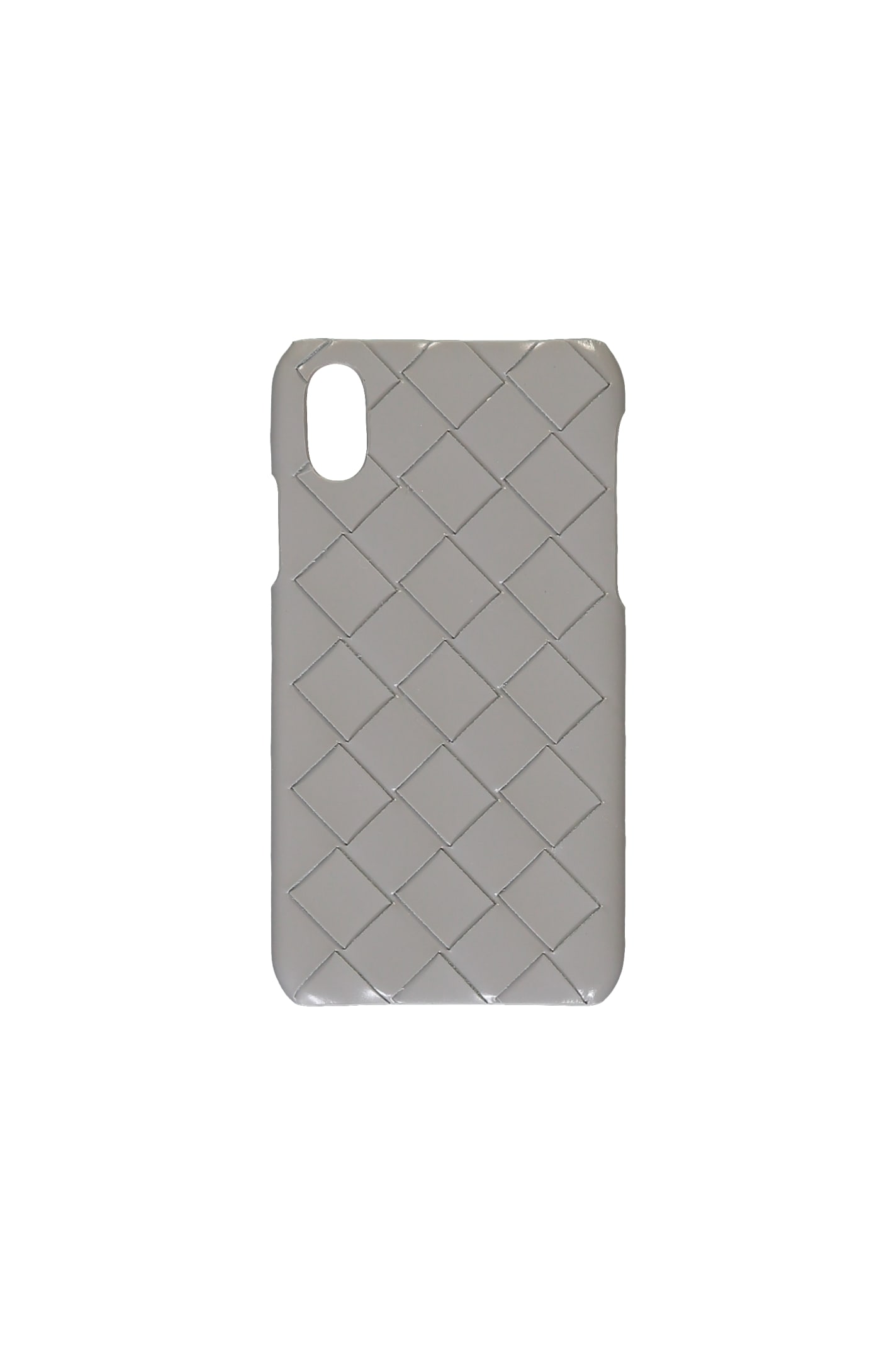 Bottega Veneta Leather Detail Iphone Xs Case In Grey