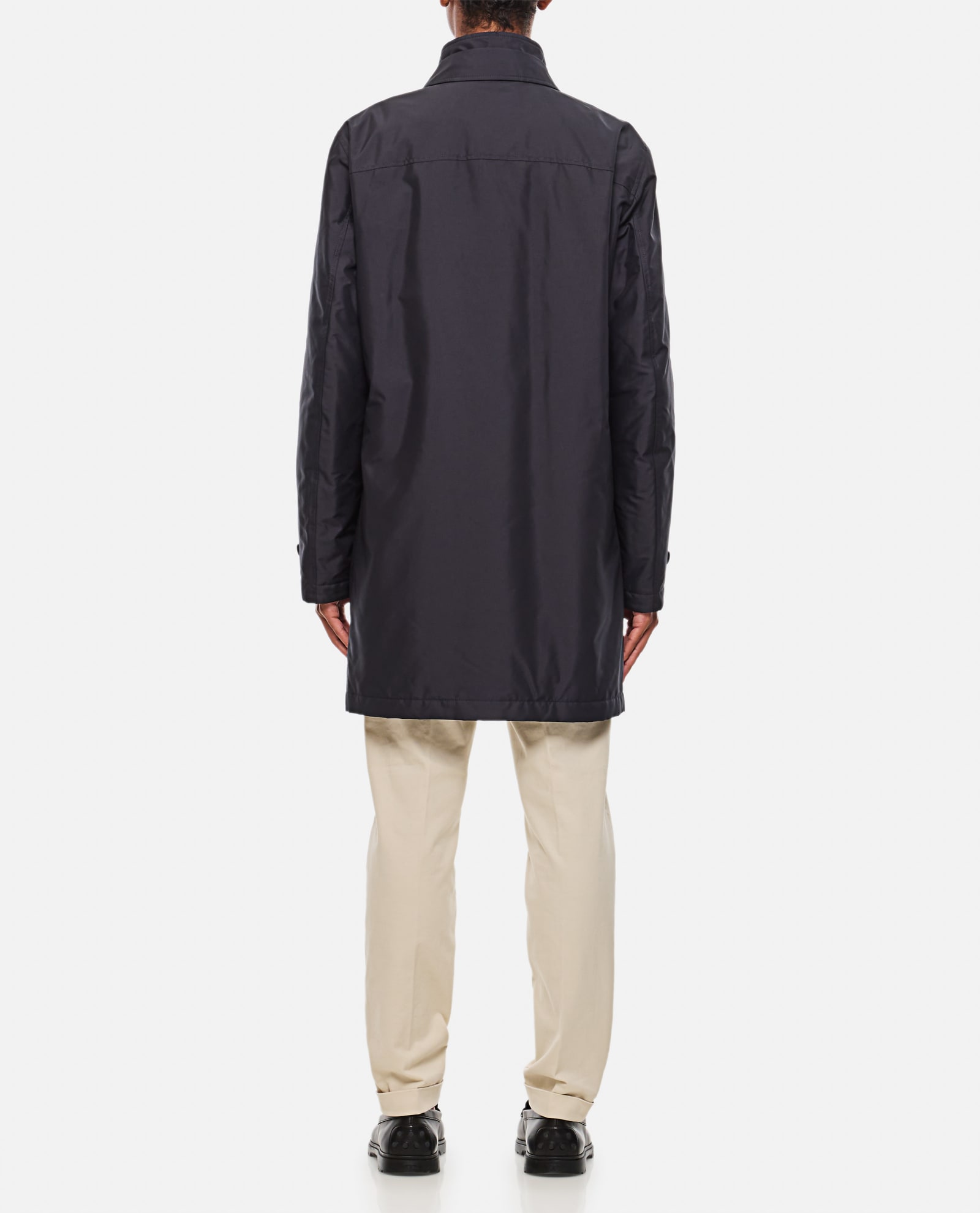 Fay Blue Nylon Morning Raincoat In Blue