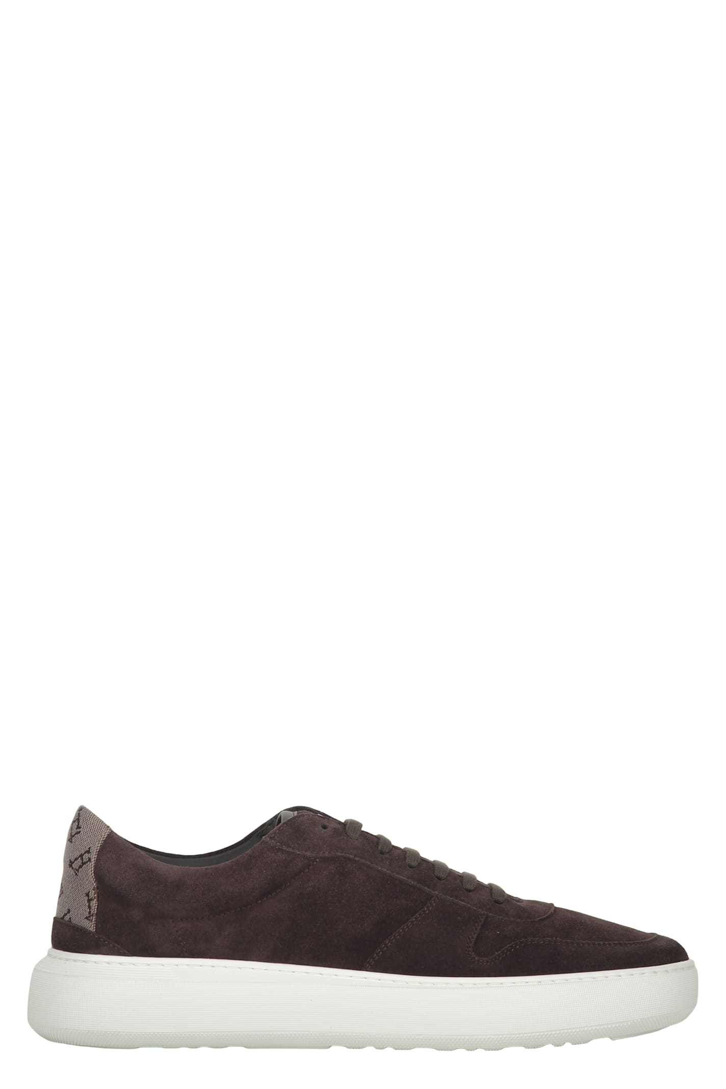 Herno Monogram-pattern Suede Sneakers In Multi