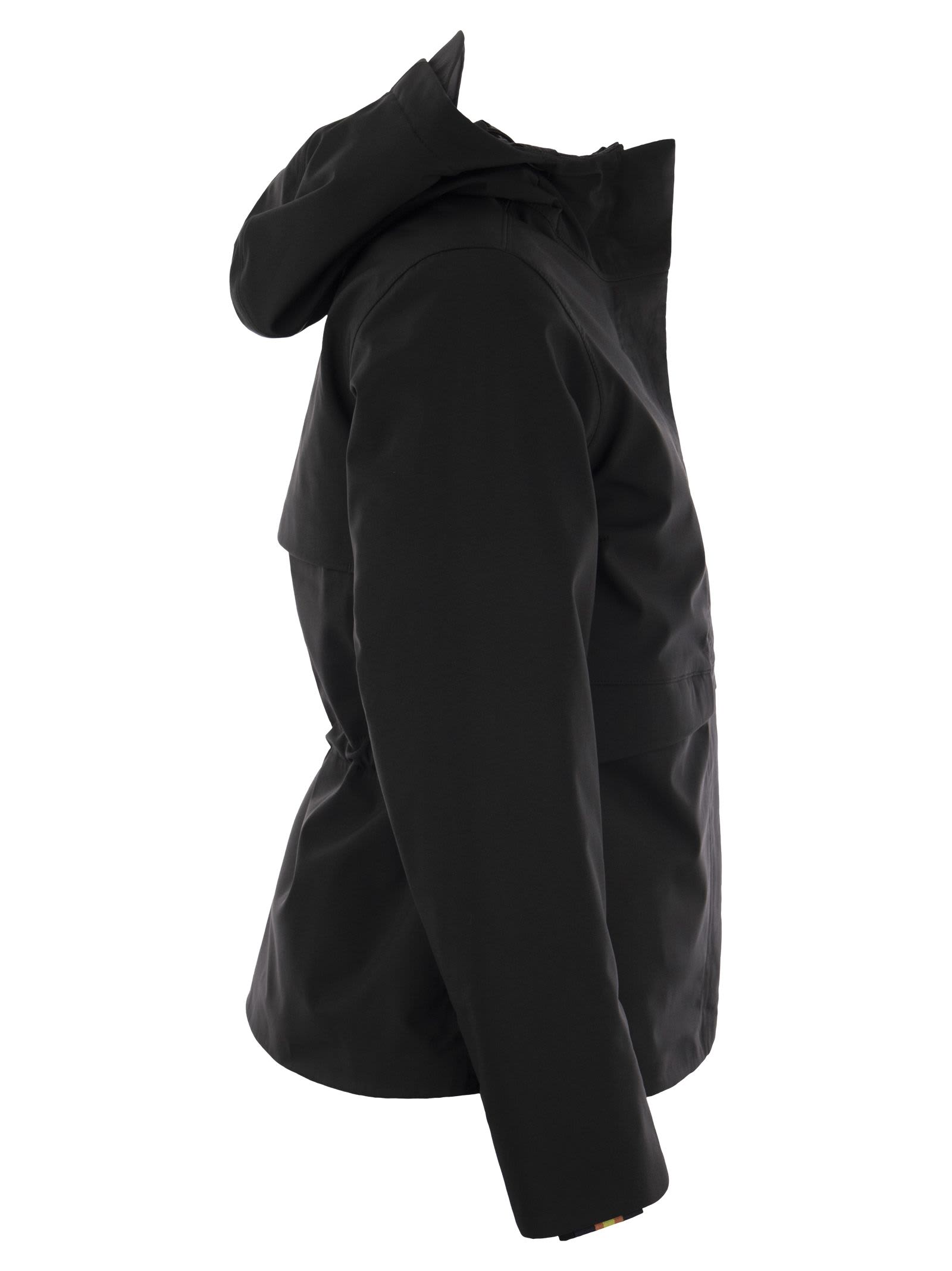 Shop K-way Dorel Bonded - Hooded Jacket In Black