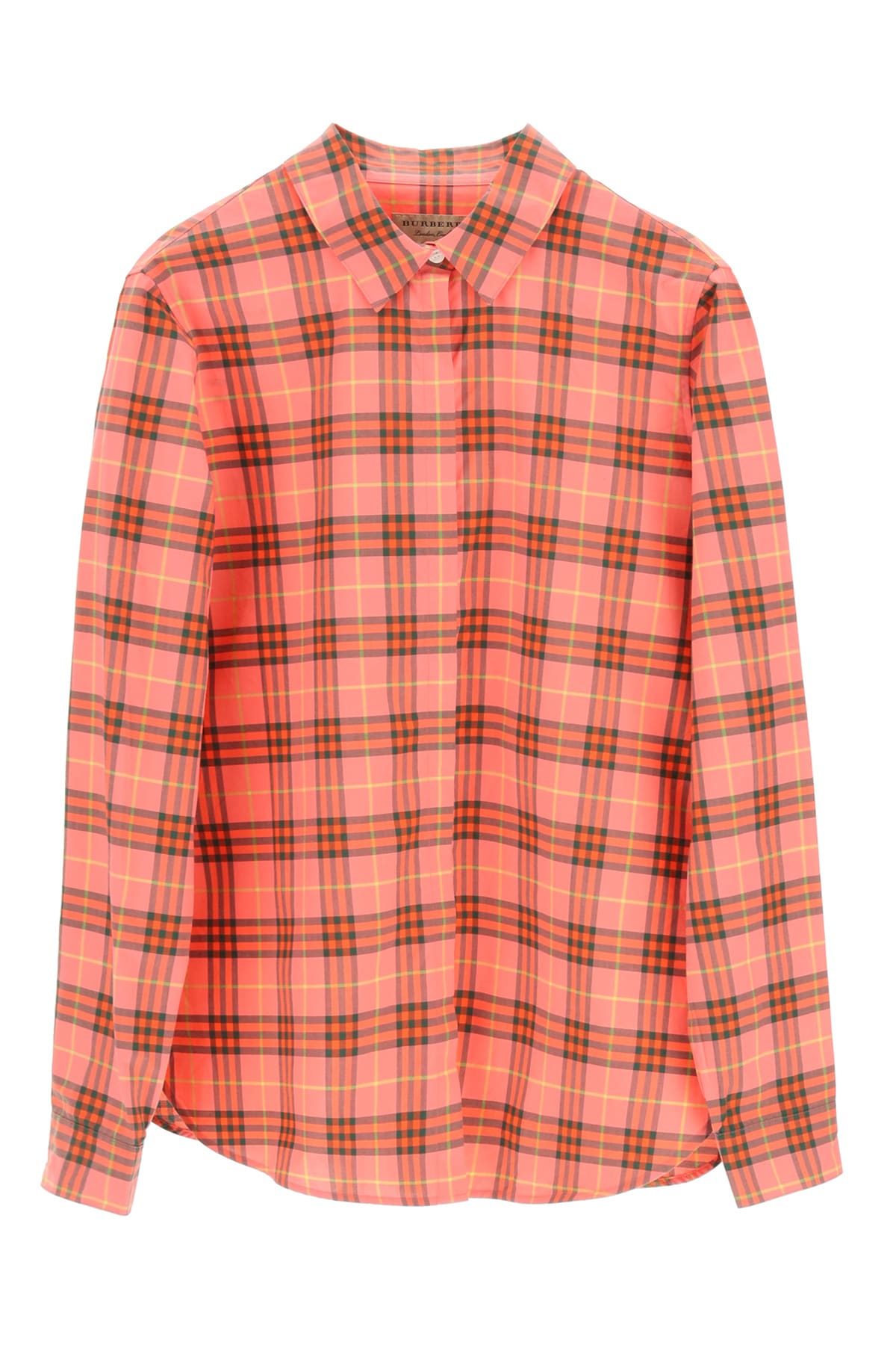 Burberry Tartan Shirt In Coral Red Ip Check (pink)