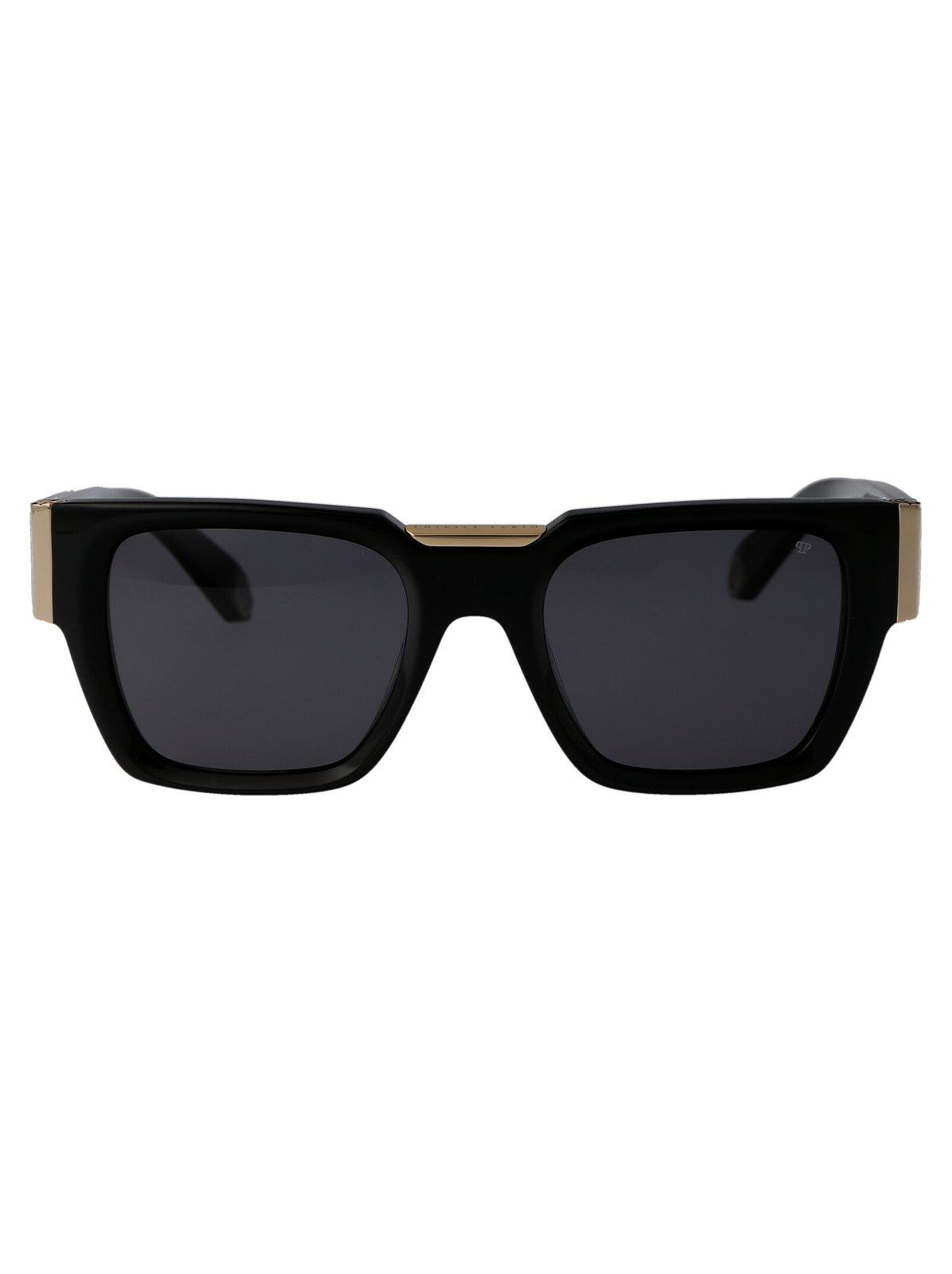 Shop Philipp Plein Square Frame Sunglasses In 0700