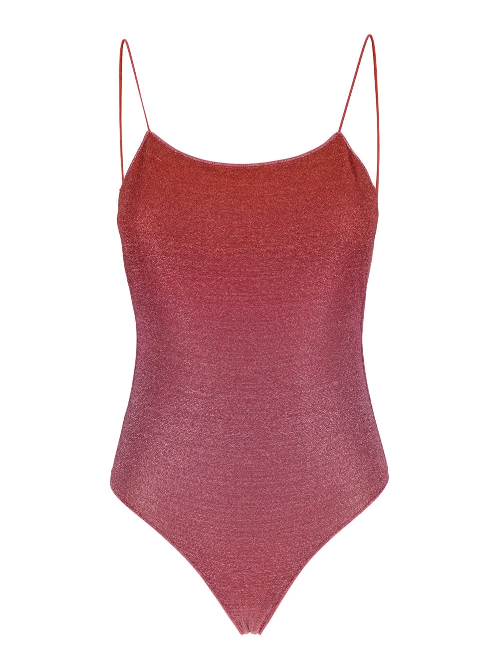 lumière Maillot Pink Swimsuit With Open Back In Lurex Woman