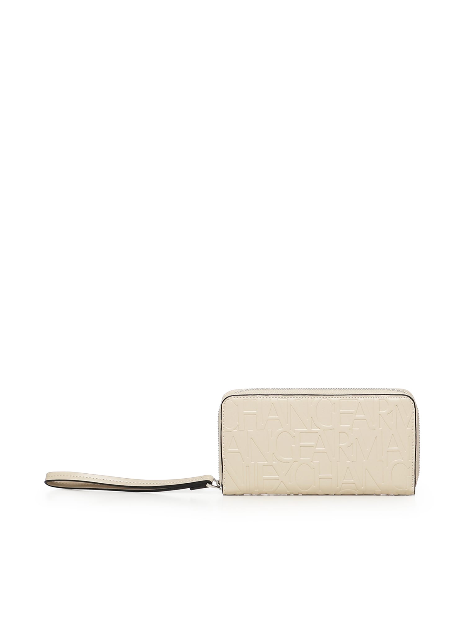 Armani Exchange Wallet With Allover Logo In Gray