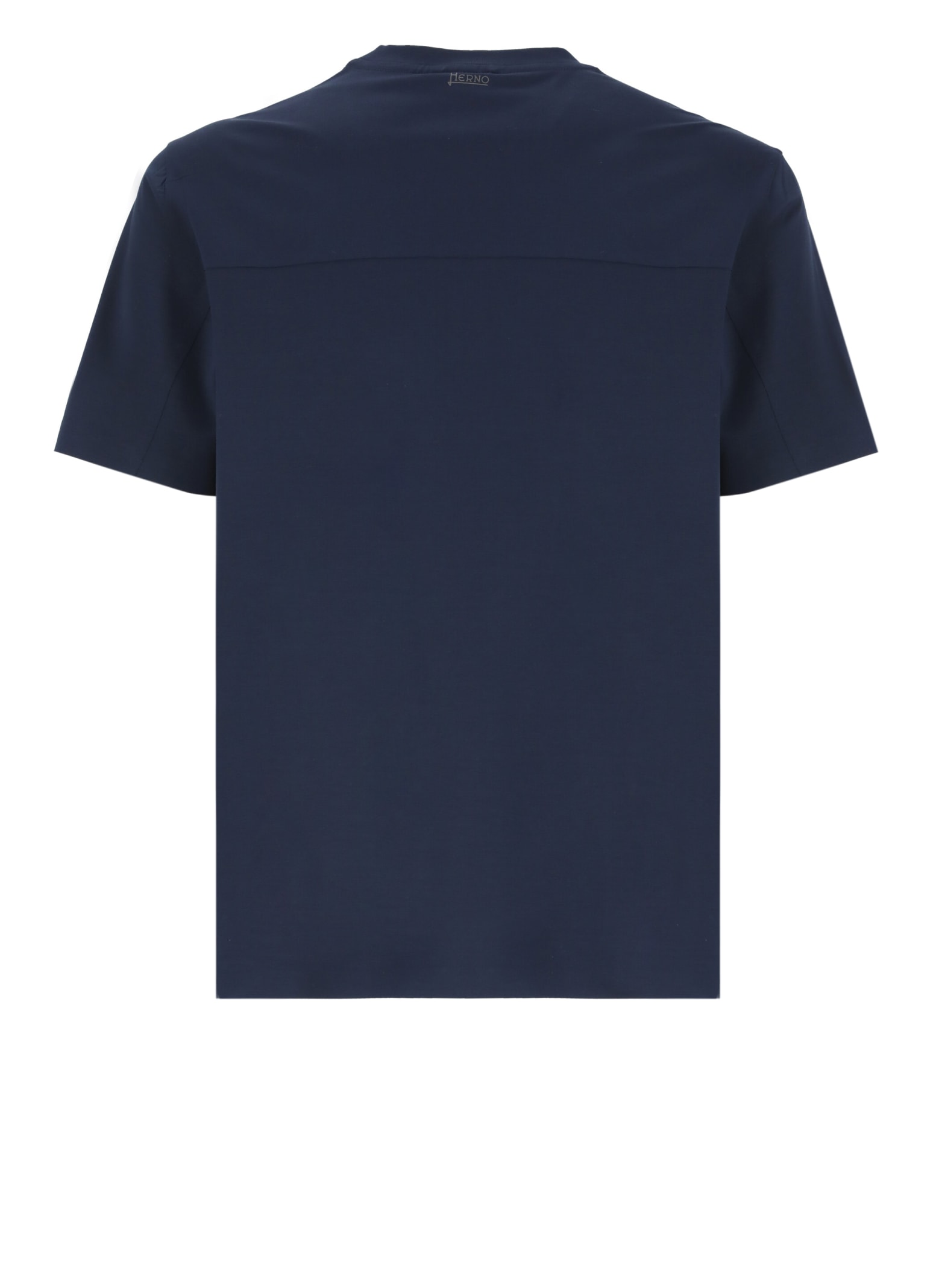 Shop Herno Logoed T-shirt In Blue