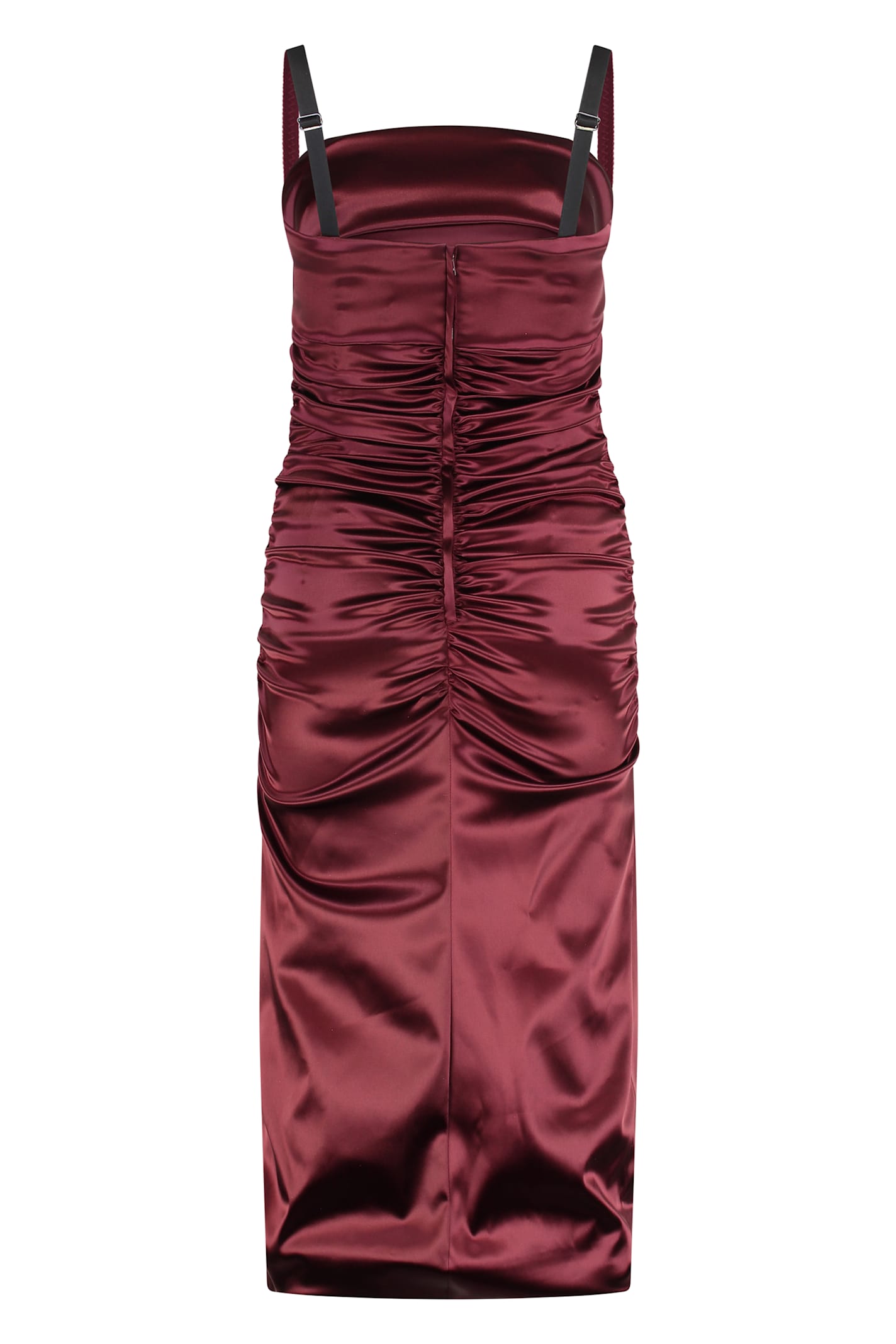 Dolce & Gabbana Satin Dress In Red