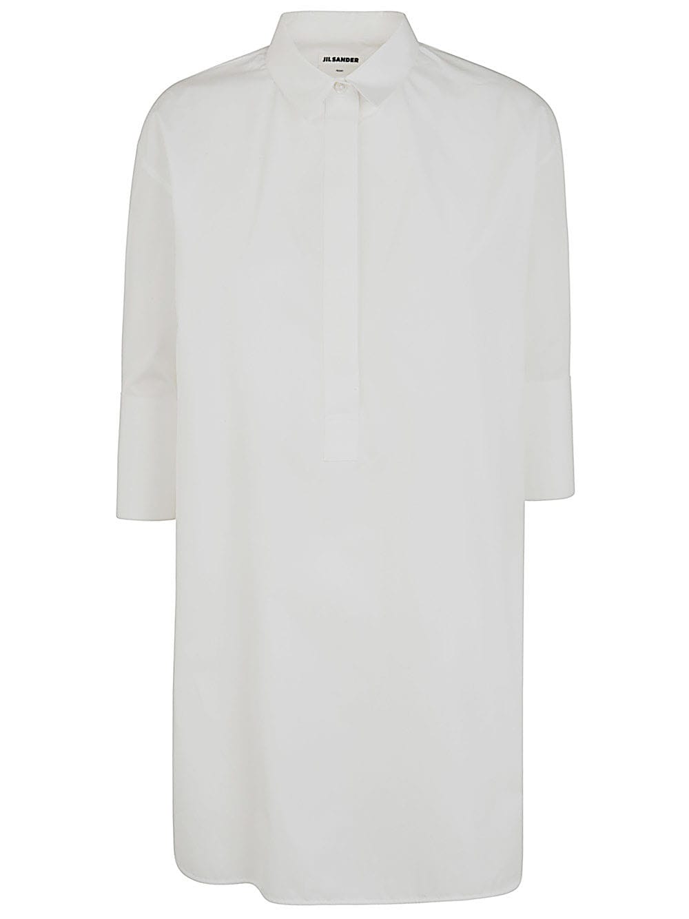 Shop Jil Sander Friday Relaxed 3/4 Sleeves Shirt In Optic White