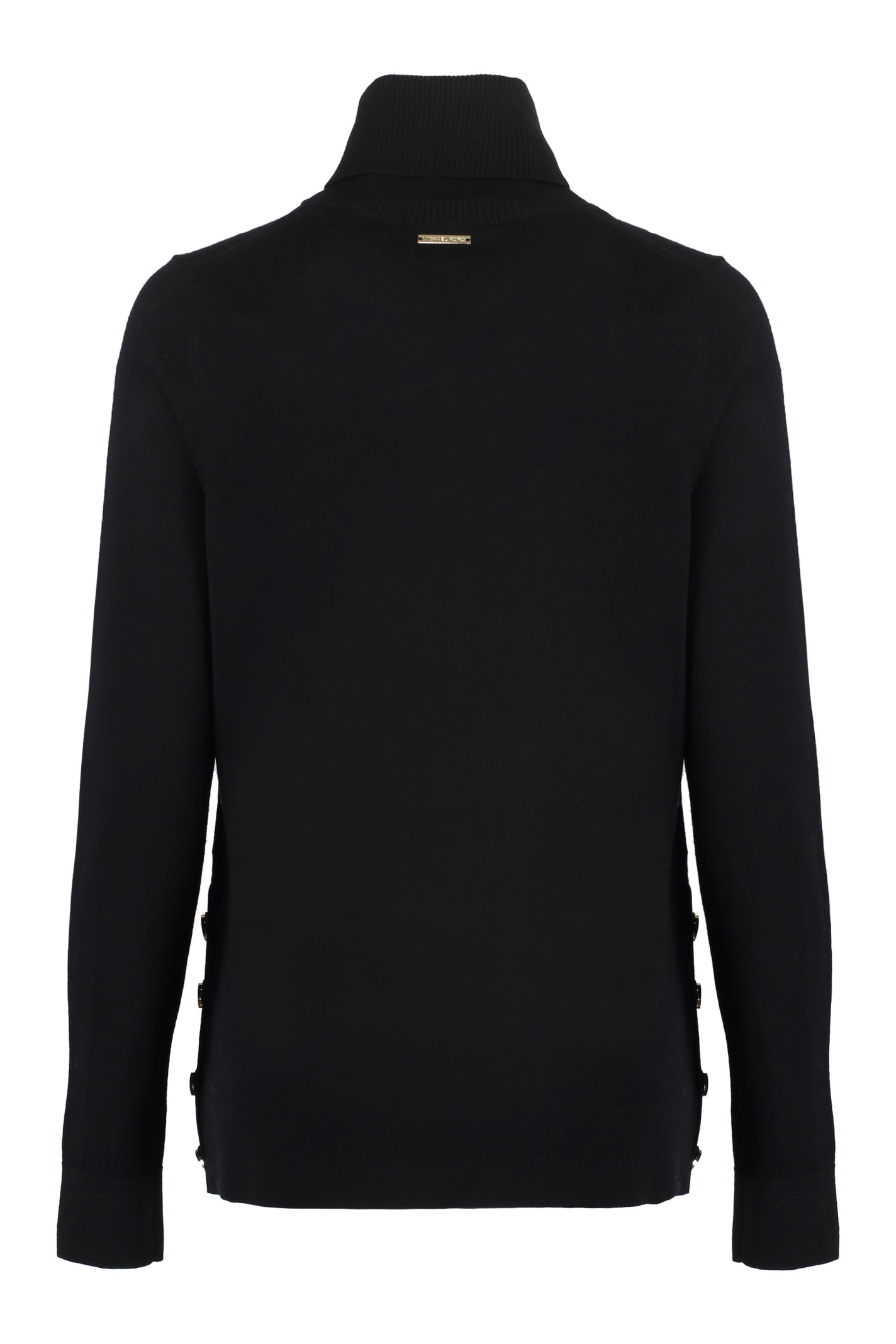 Shop Michael Kors Wool Turtleneck Sweater In Black