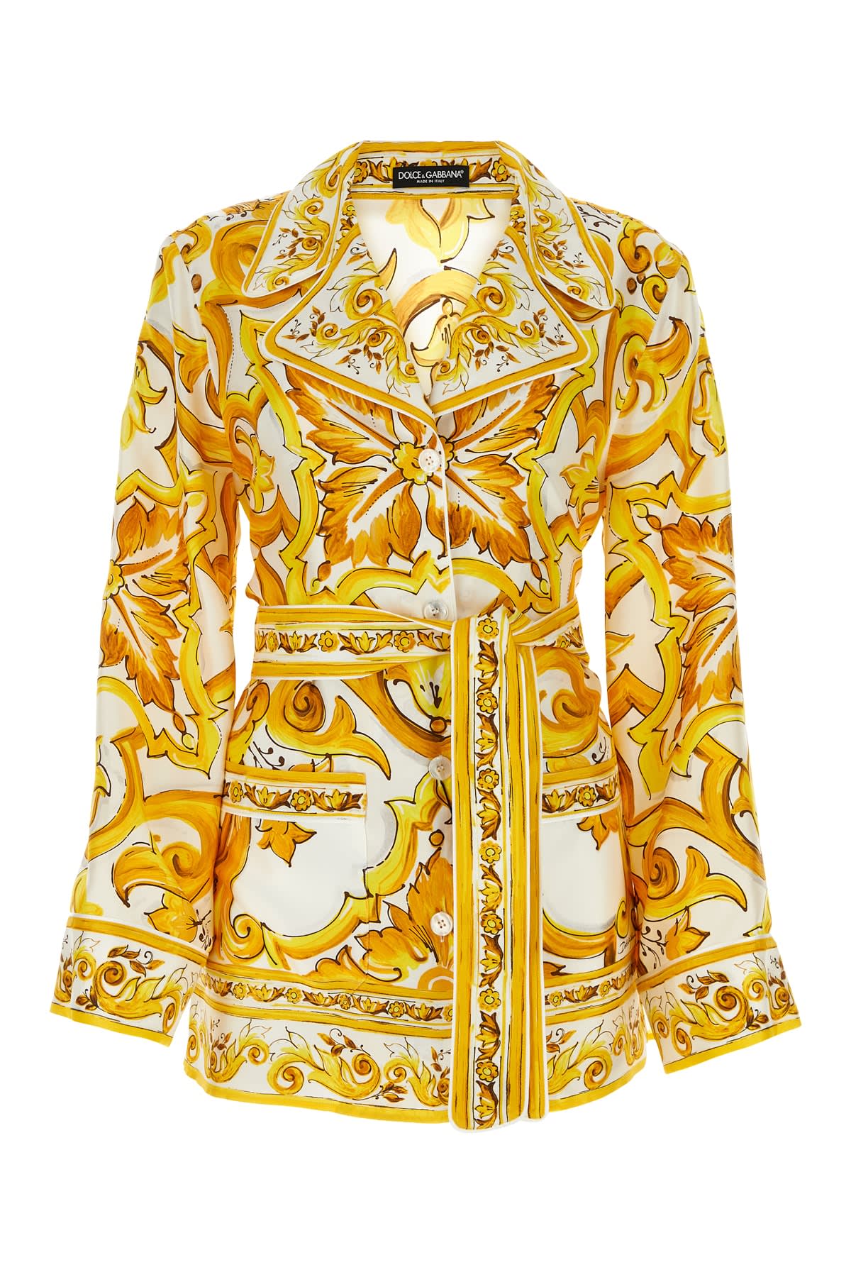 Shop Dolce & Gabbana Shirts In Mixmaiolicagiallo