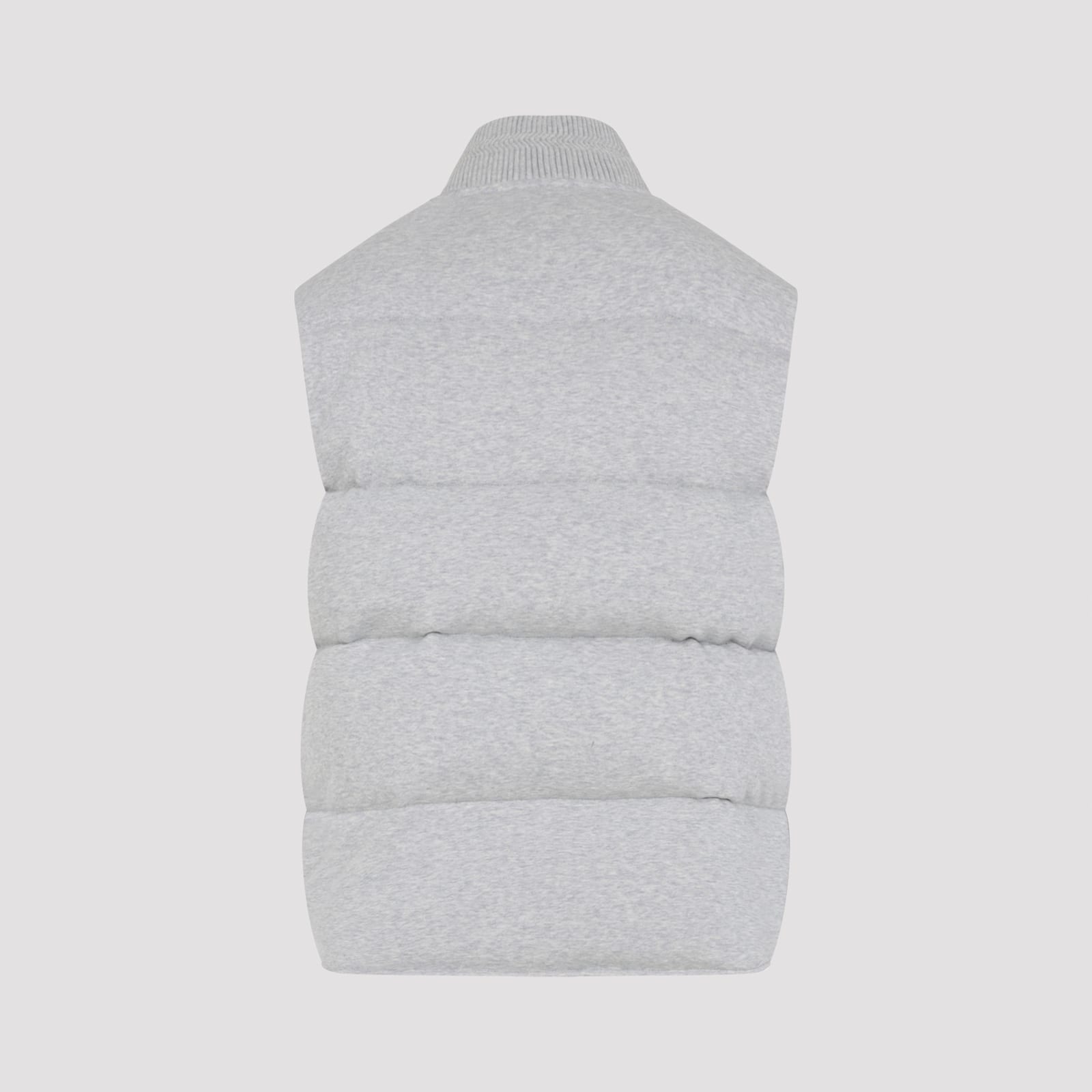 Tom Ford Quilted Ribbed Collar Side Pockets Jacket In Gray