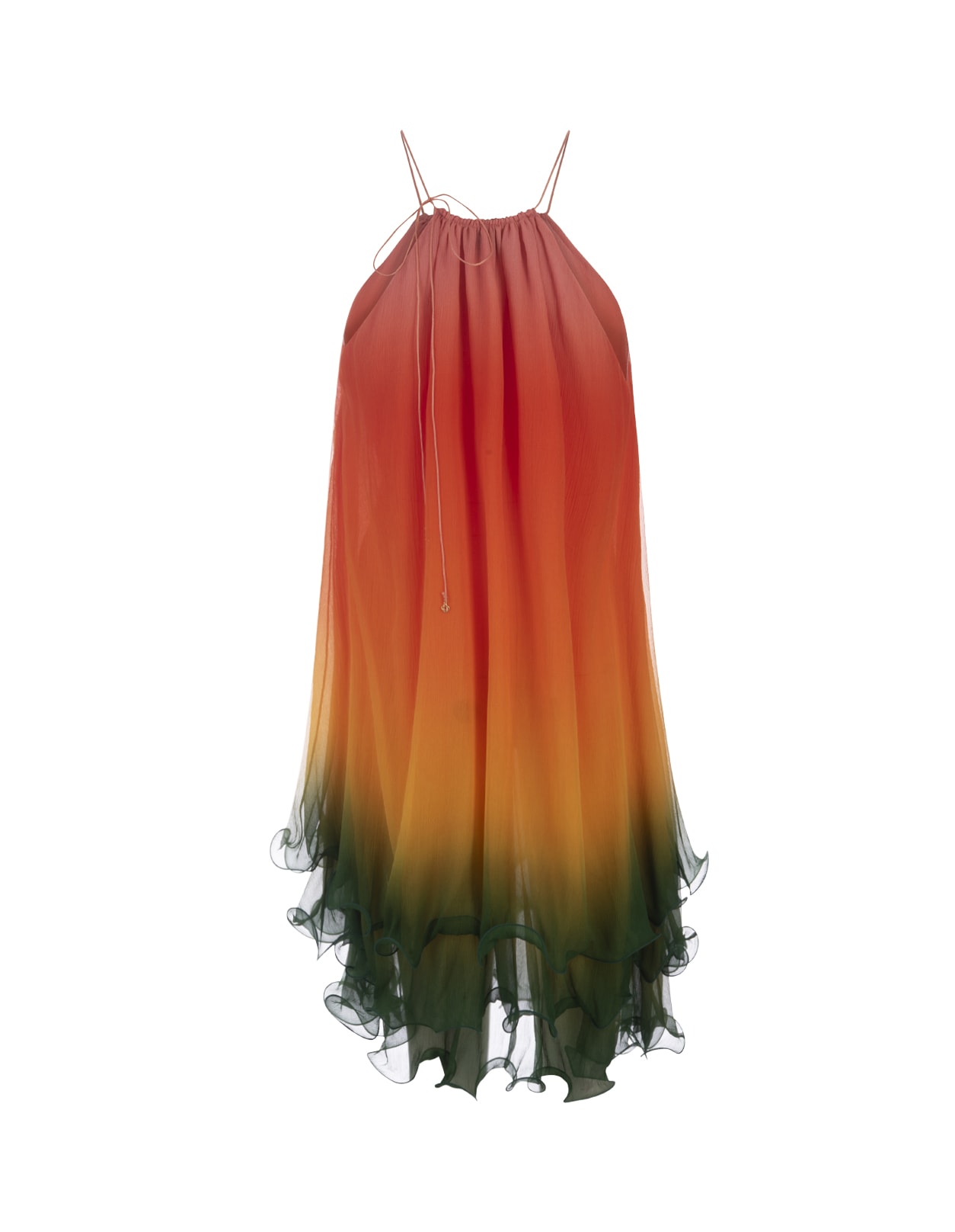 Shop Casablanca Rainbow Gradient Cocktail Dress In Multicolour