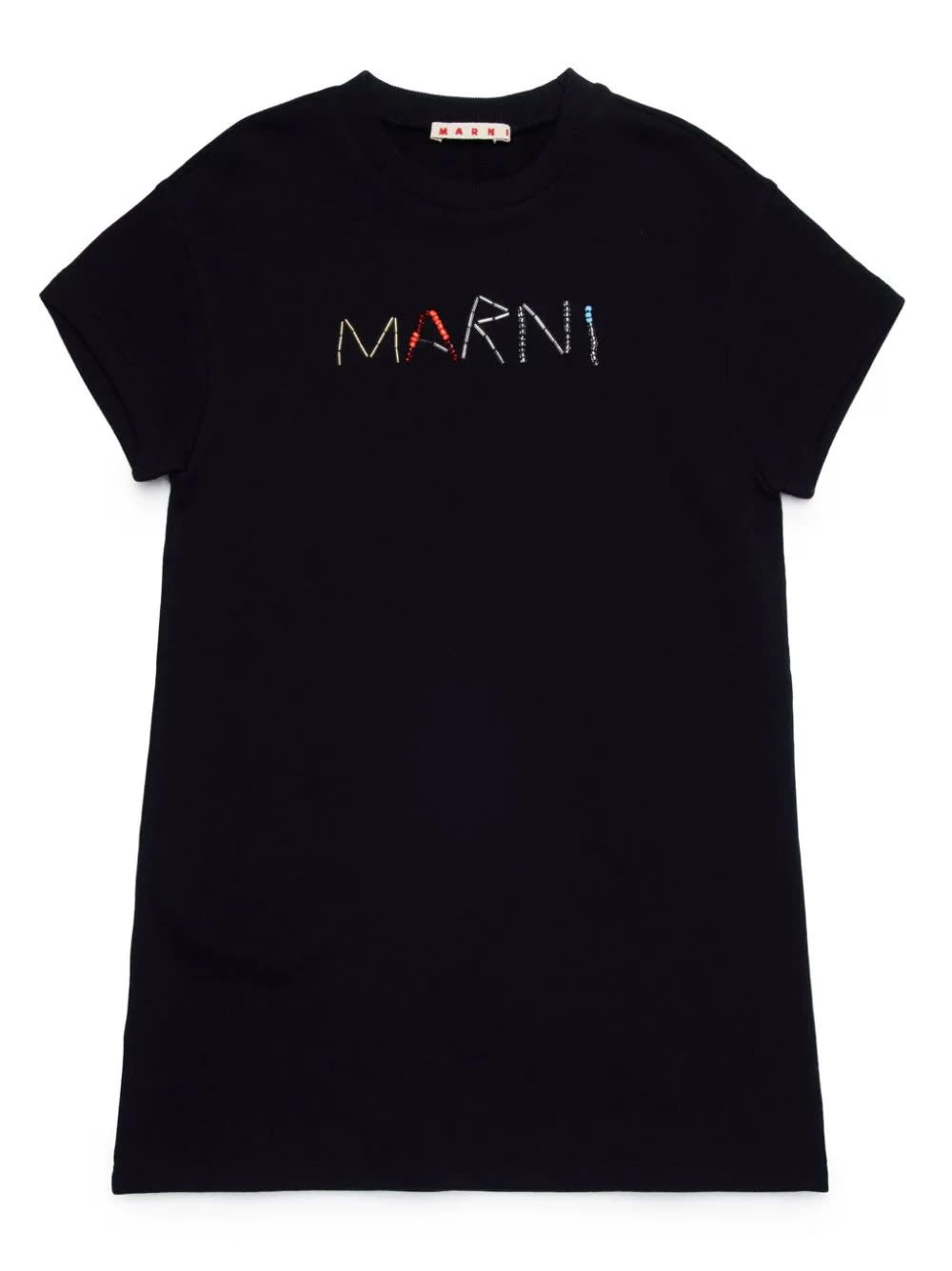 Shop Marni Abito Con Logo In Black