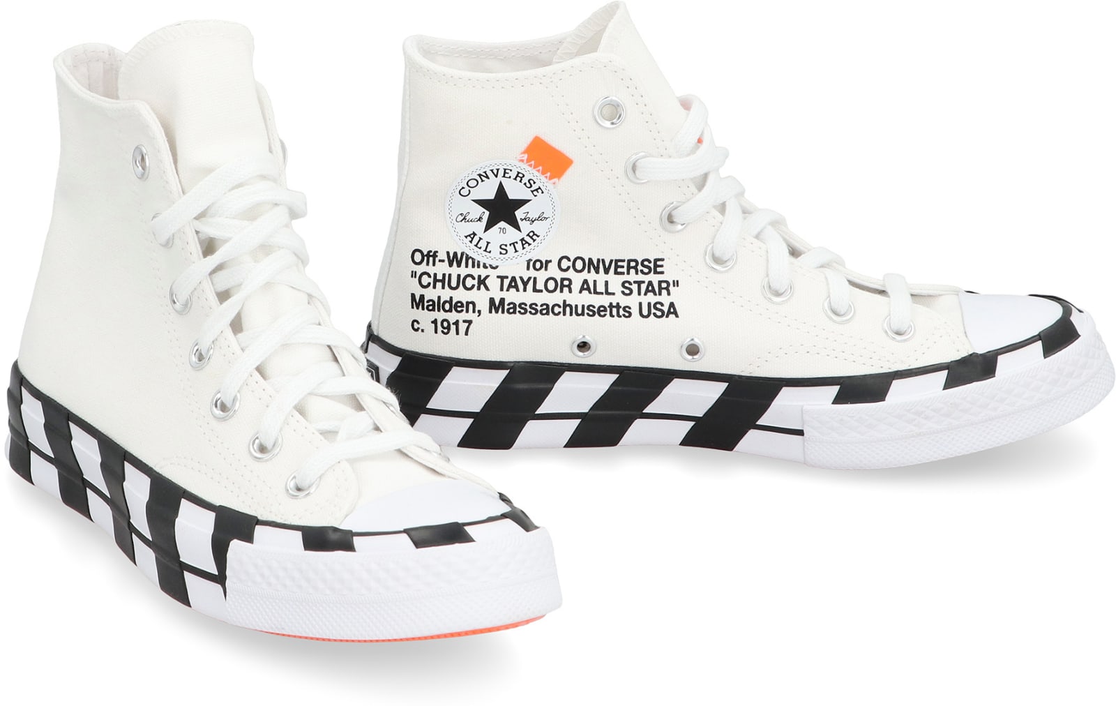 Shop Converse Off-white X Chuck 70 - Chuck 70 Canvas Sneakers