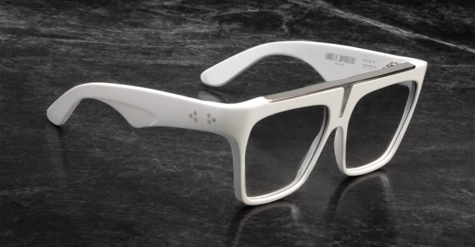 Shop Jacques Marie Mage Selini - White Sunglasses