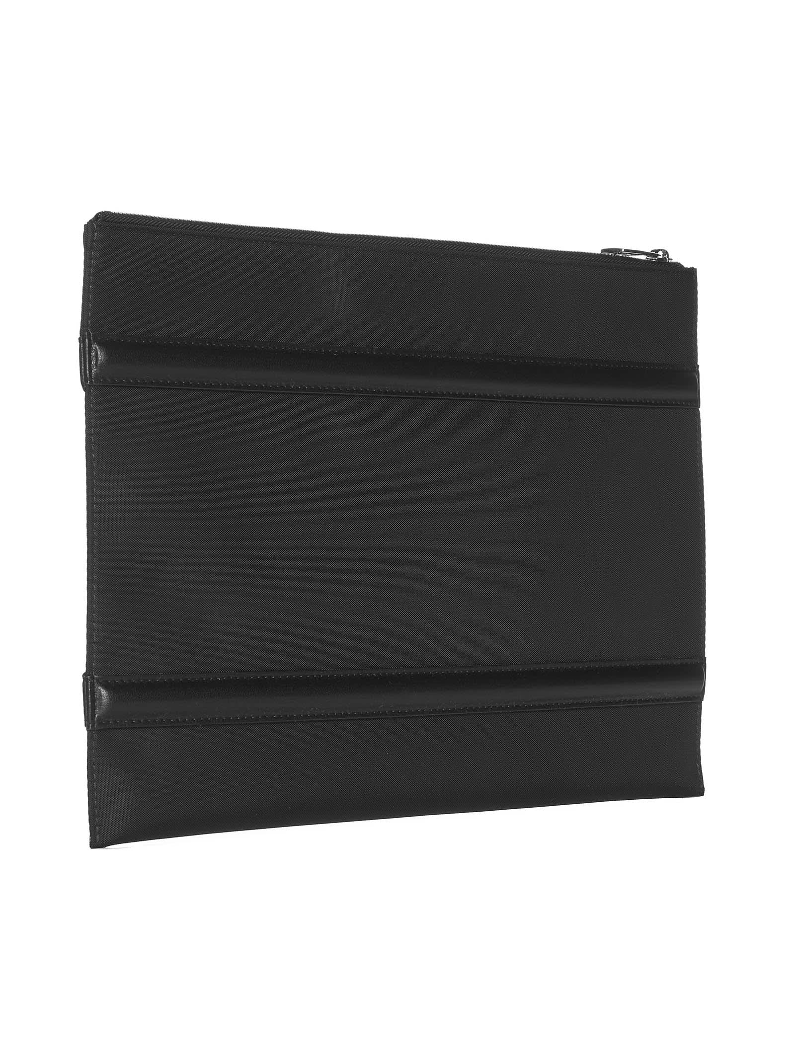 Alexander Mcqueen Harness Nylon Pouch-bag With Logo In Black