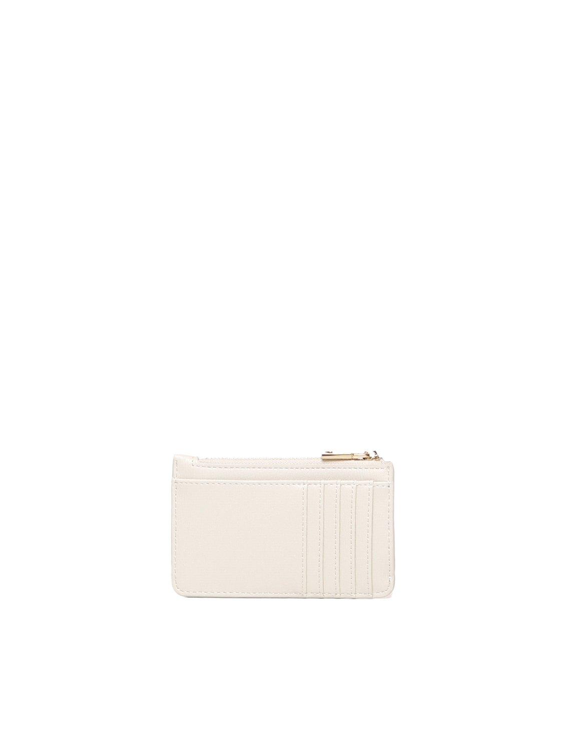 Shop Love Moschino Logo Lettering Zipped Wallet In White